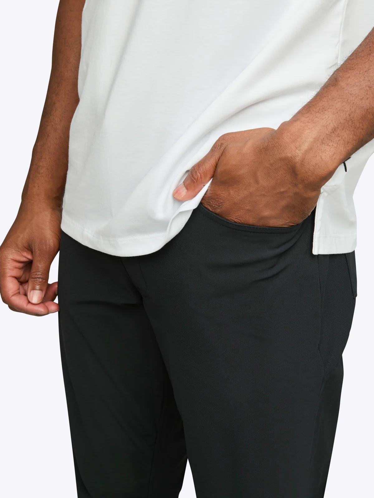 AO 5-Pocket Pant | Black Slim-Fit Versaknit® - Image 4