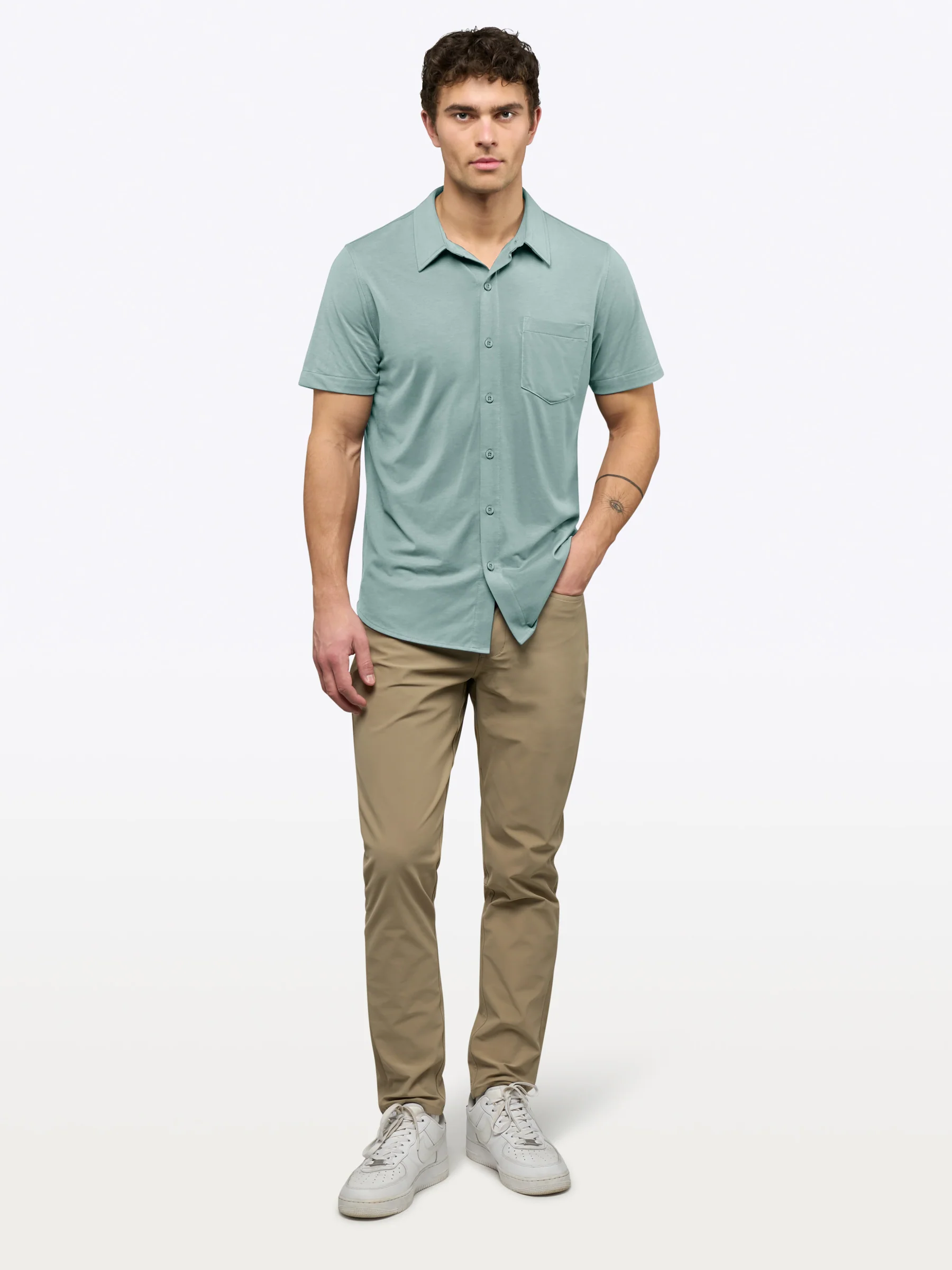AO Button Up | Stormy Sea Signature-Fit PYCA Pro® - Image 4