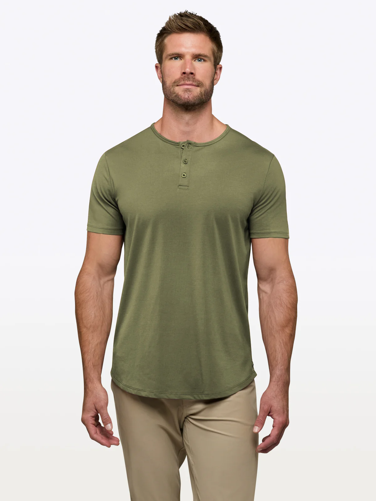 AO Henley Curve-Hem | Capers Signature-Fit PYCA Pro® - Image 2