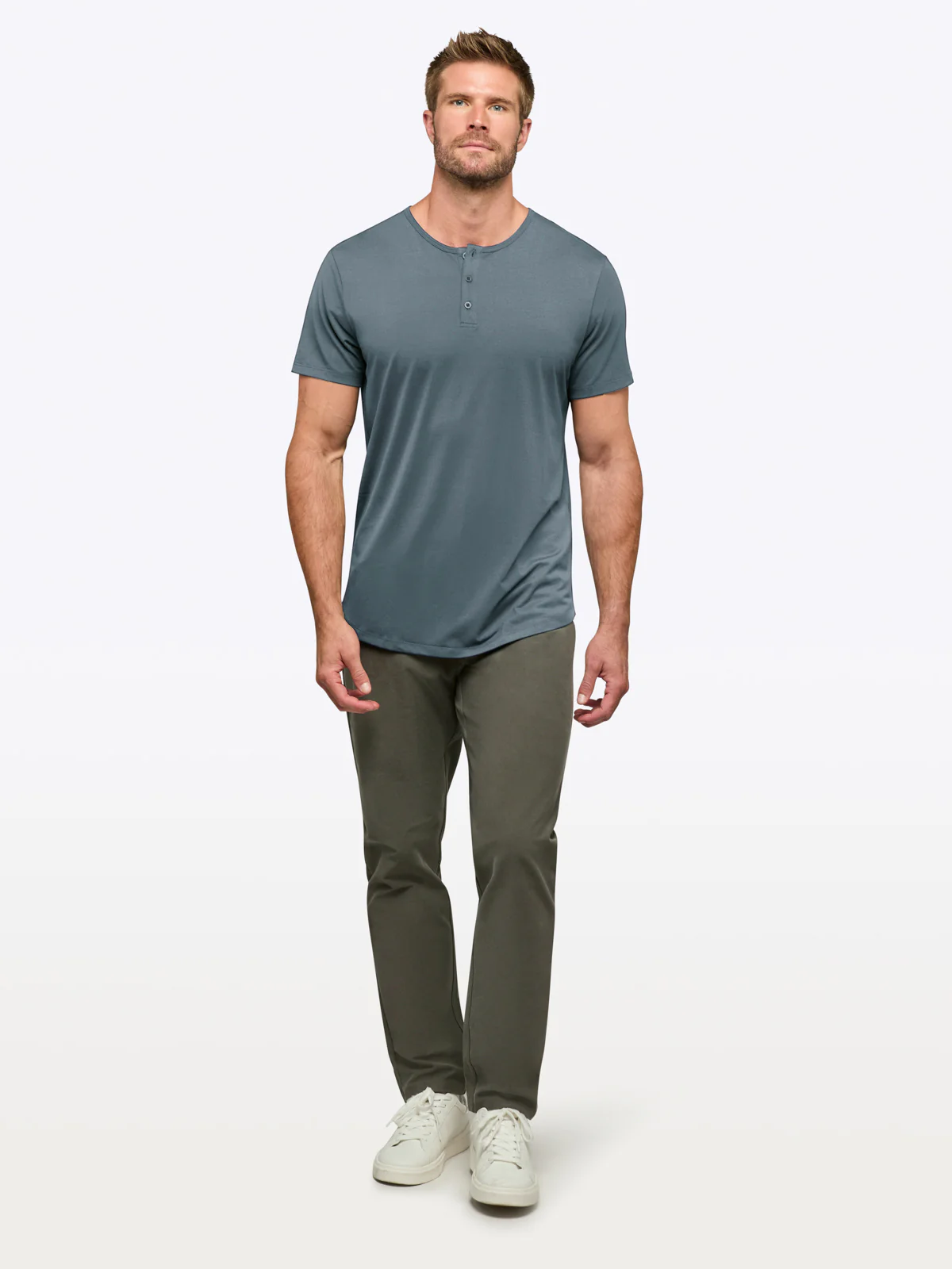 AO Henley Curve-Hem | Ocean Storm Signature-fit PYCA Pro® - Image 4