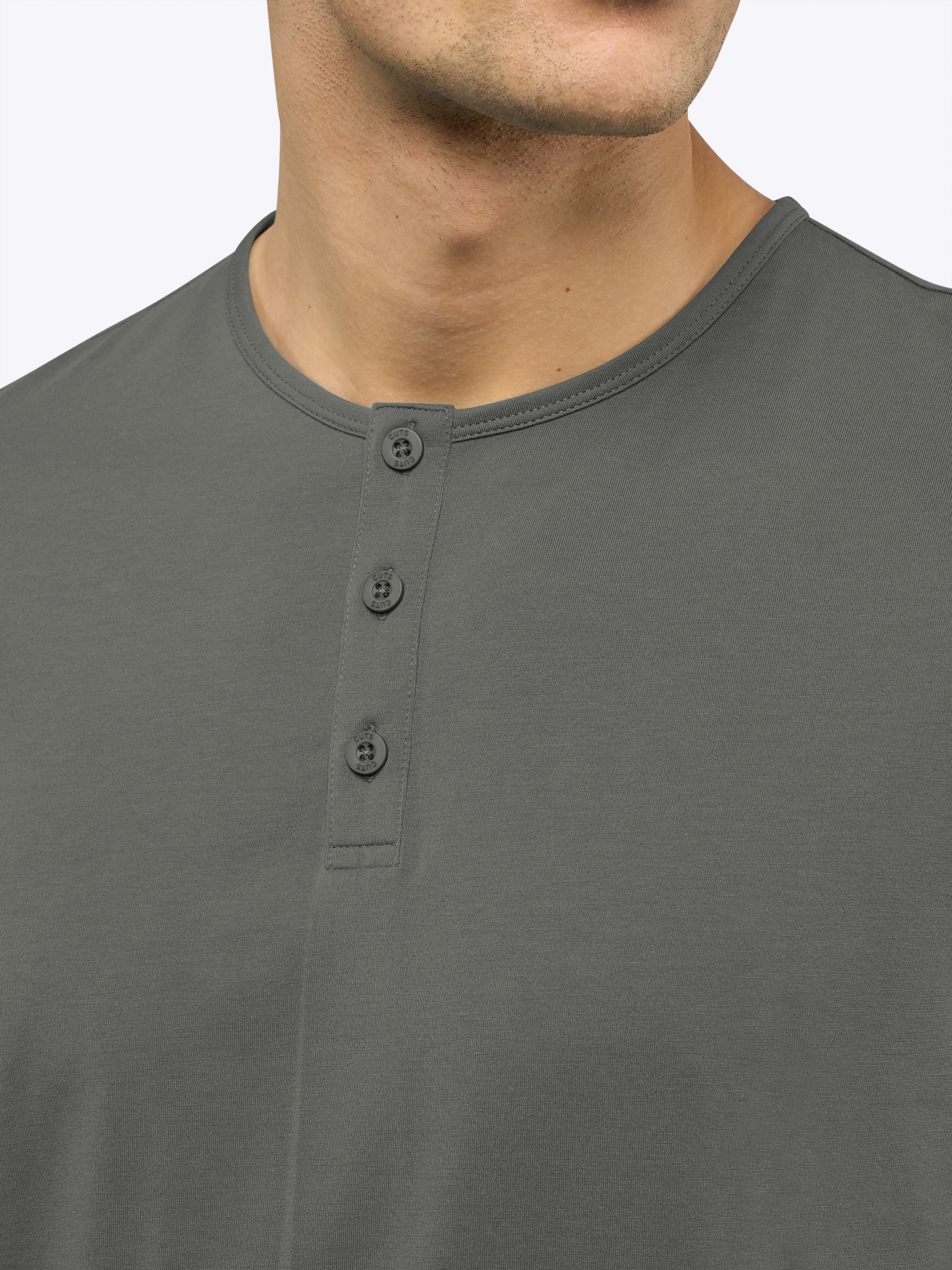 AO Henley Curve-Hem | Castor Grey Signature-Fit PYCA Pro® - Image 6