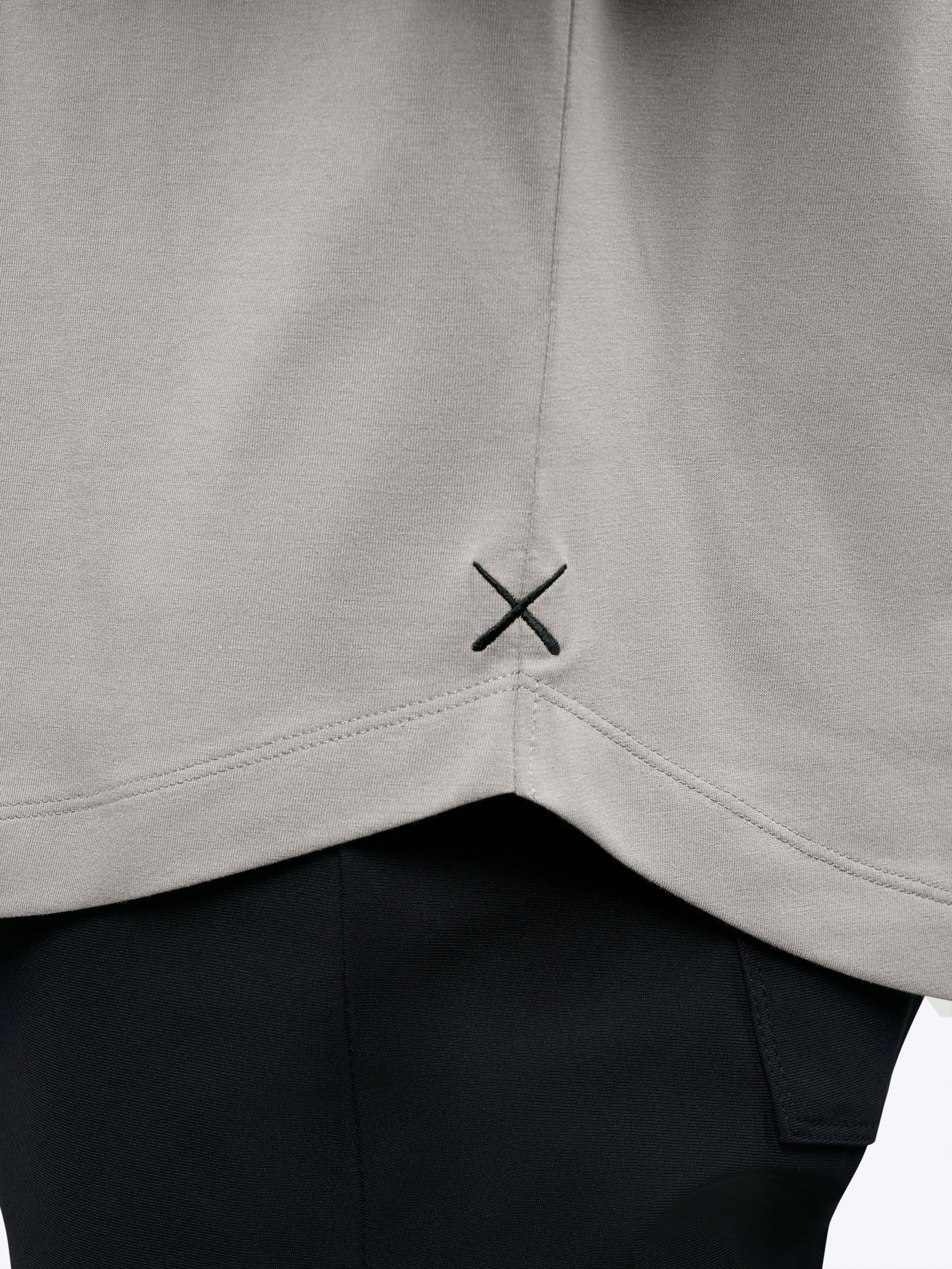 AO Henley Curve-Hem Tee | Morning Dove Signature-Fit PYCA Pro® - Image 6