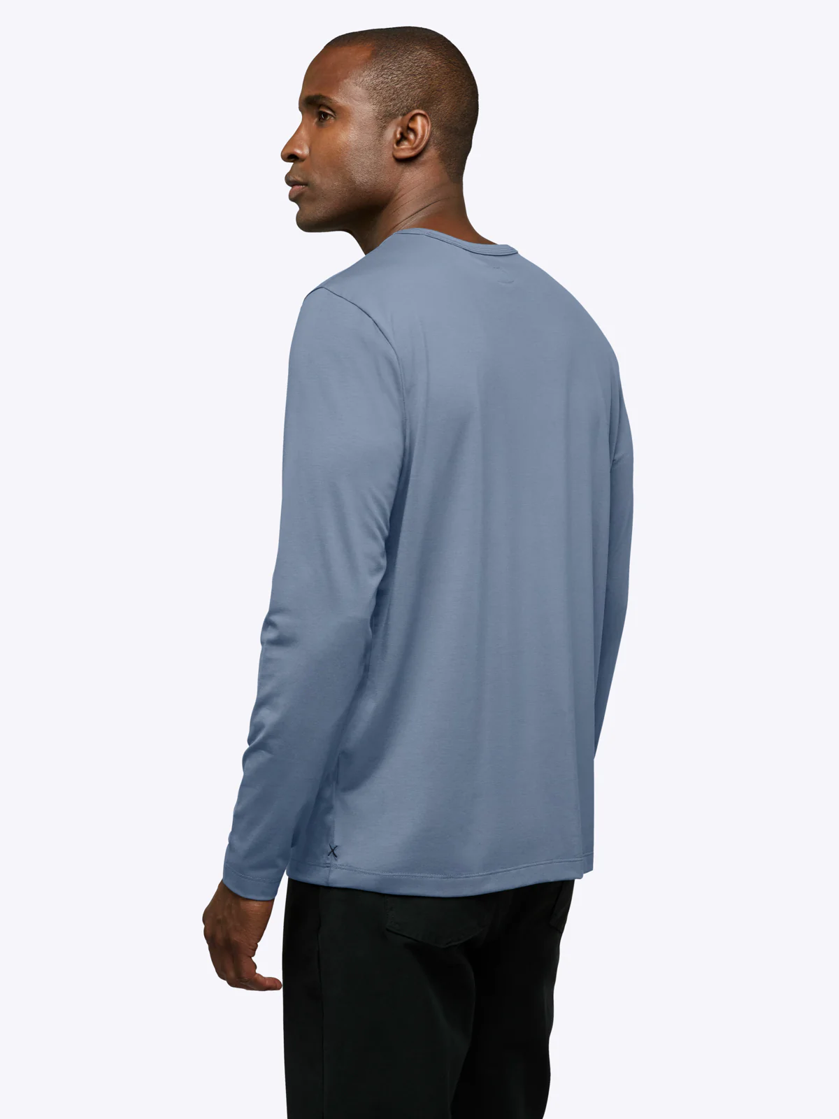 AO Forever Long Sleeve Tee | Cadet Blue Classic-Fit PYCA Pro® - Image 3