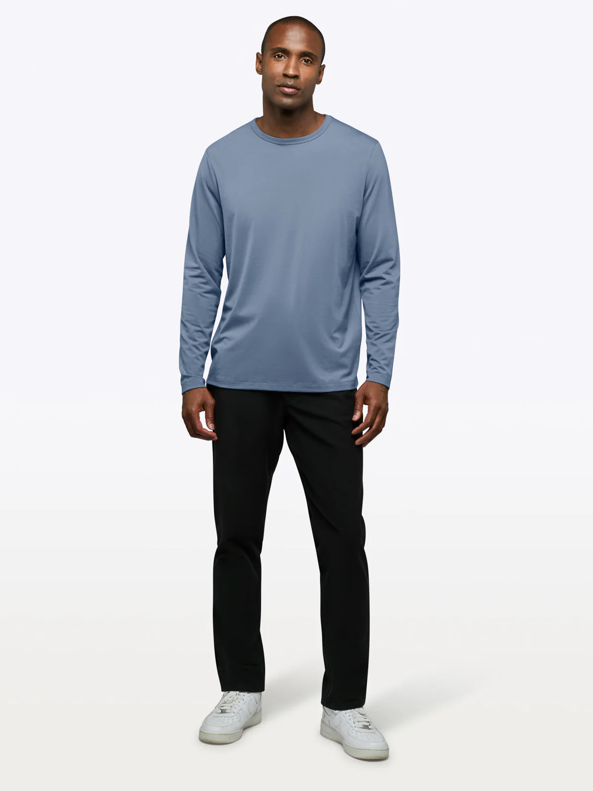 AO Forever Long Sleeve Tee | Cadet Blue Classic-Fit PYCA Pro® - Image 4
