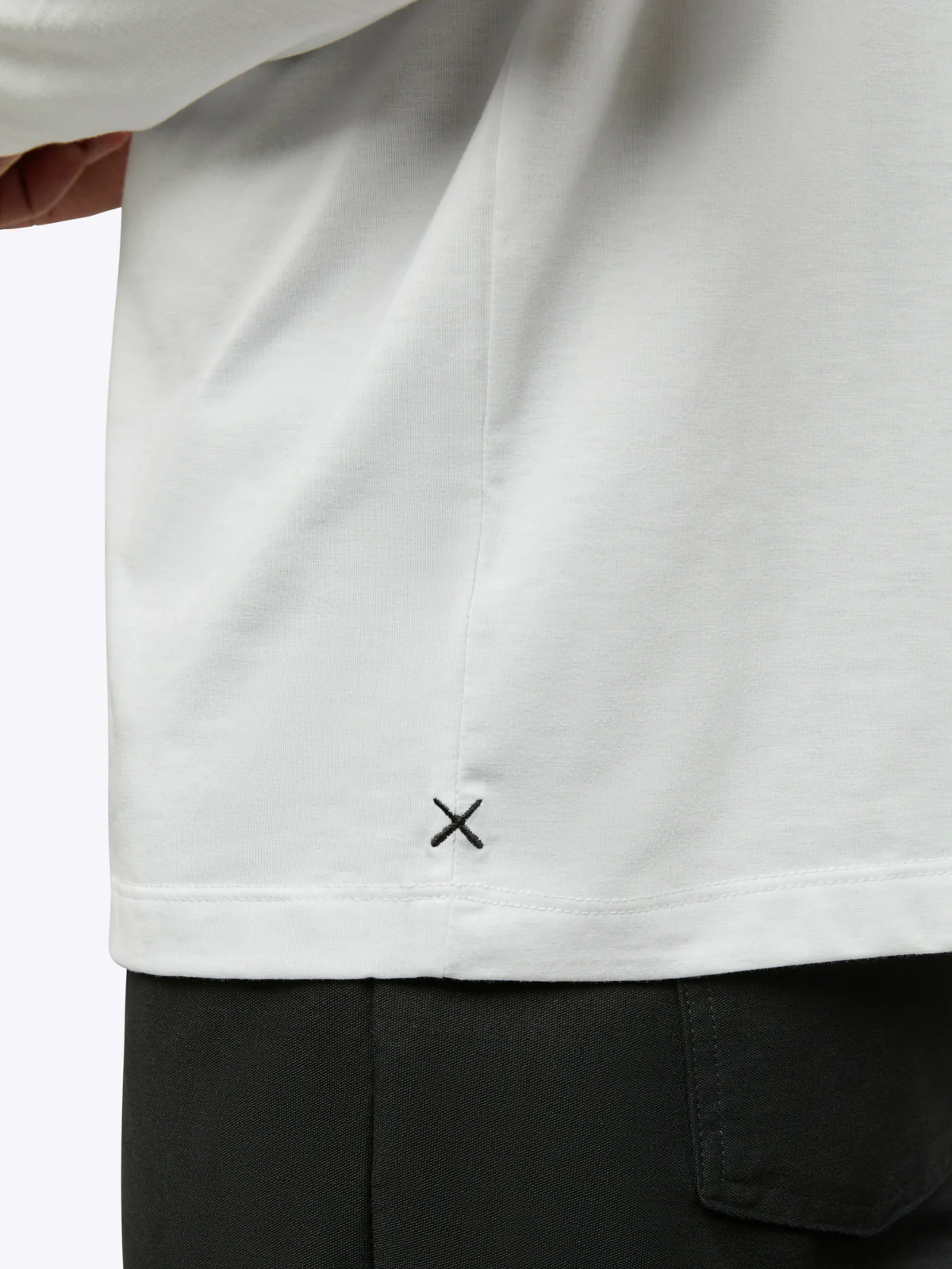 AO Forever Long Sleeve Tee | White Classic-Fit PYCA Pro® - Image 6