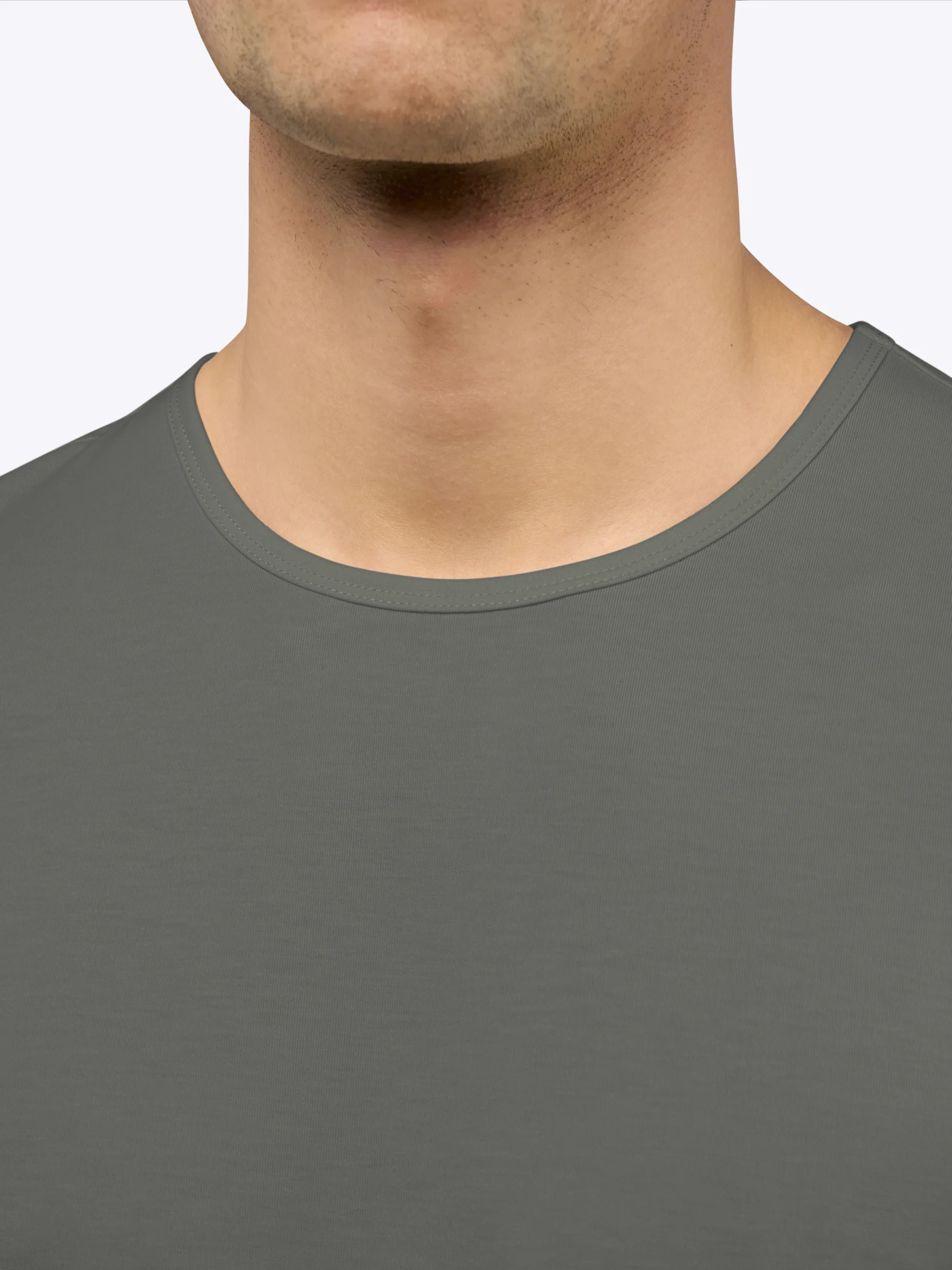 AO Long Sleeve Curve-Hem Tee | Castor Grey Signature-Fit PYCA Pro® - Image 6