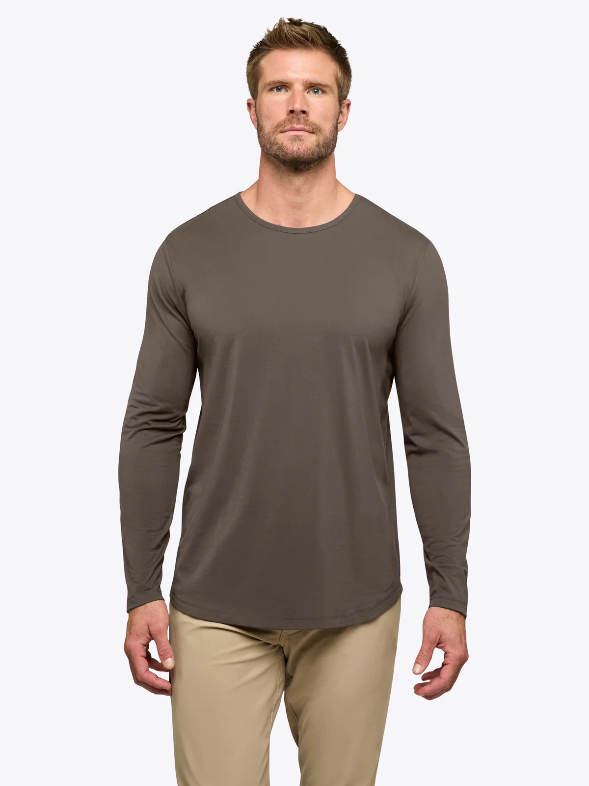AO Long Sleeve Curve-Hem Tee | Morel Signature-fit PYCA Pro® - Image 2