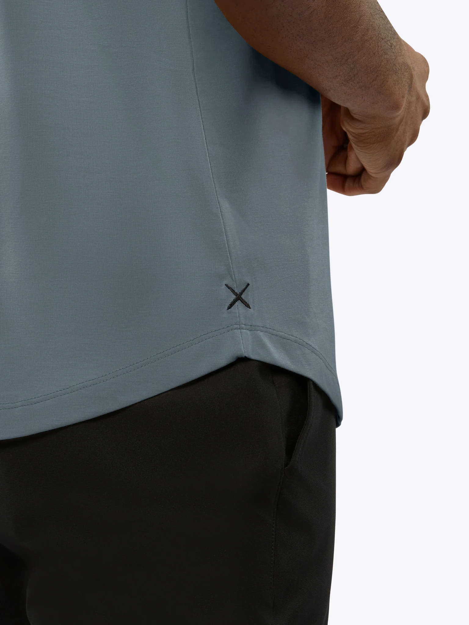 AO V-Neck Curve-Hem Tee | Ocean Storm Signature-fit PYCA Pro® - Image 6