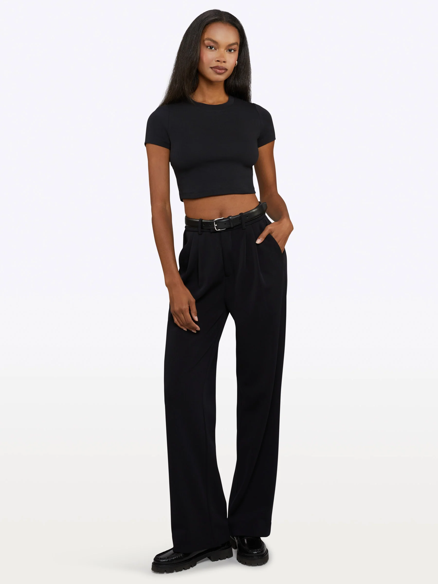 Tomboy Tee Cropped | Black Slim-fit Tomboy-Cotton™ - Image 5