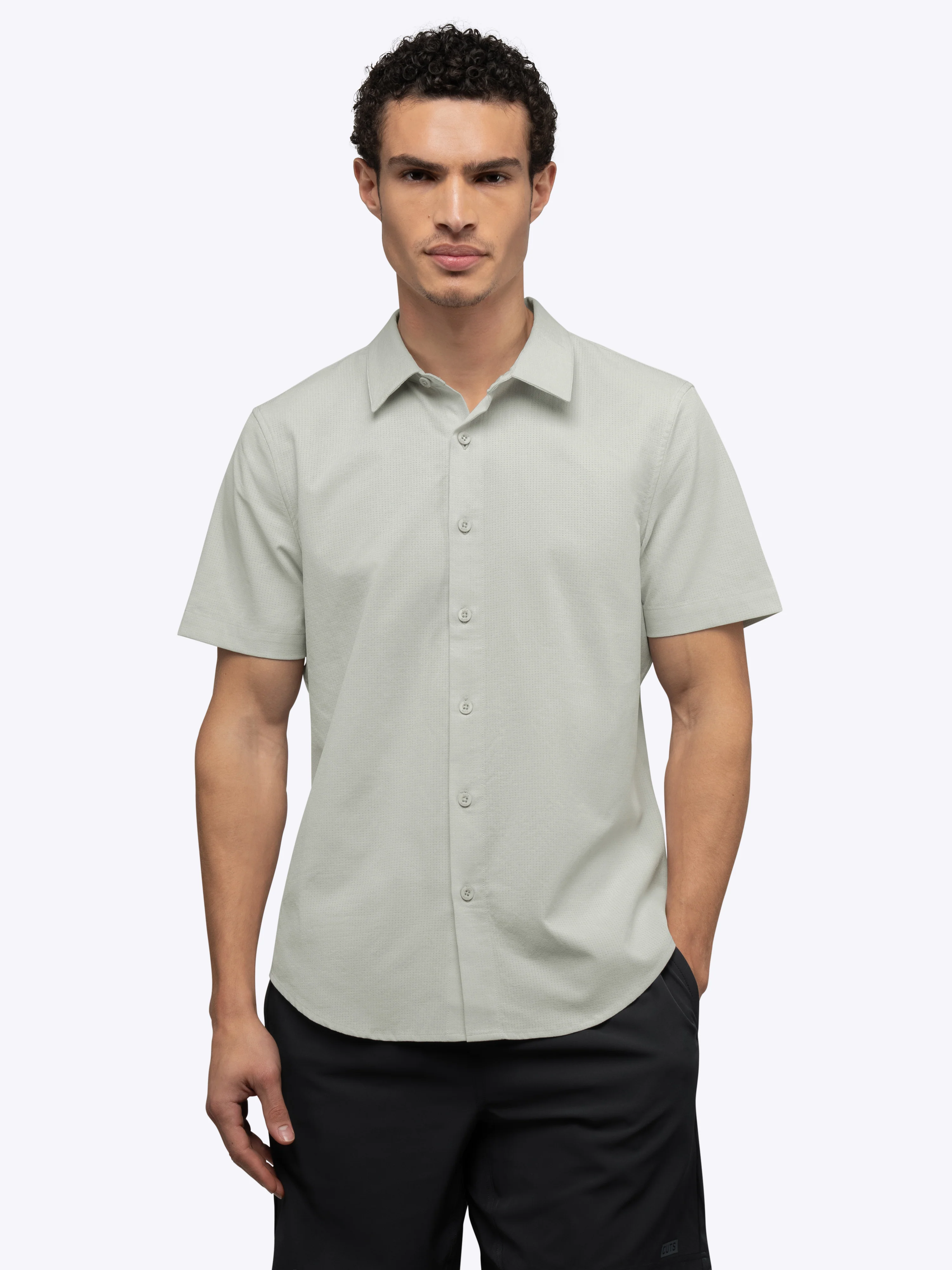 Crossover Button Up | Morning Dove Signature Fit - Image 3