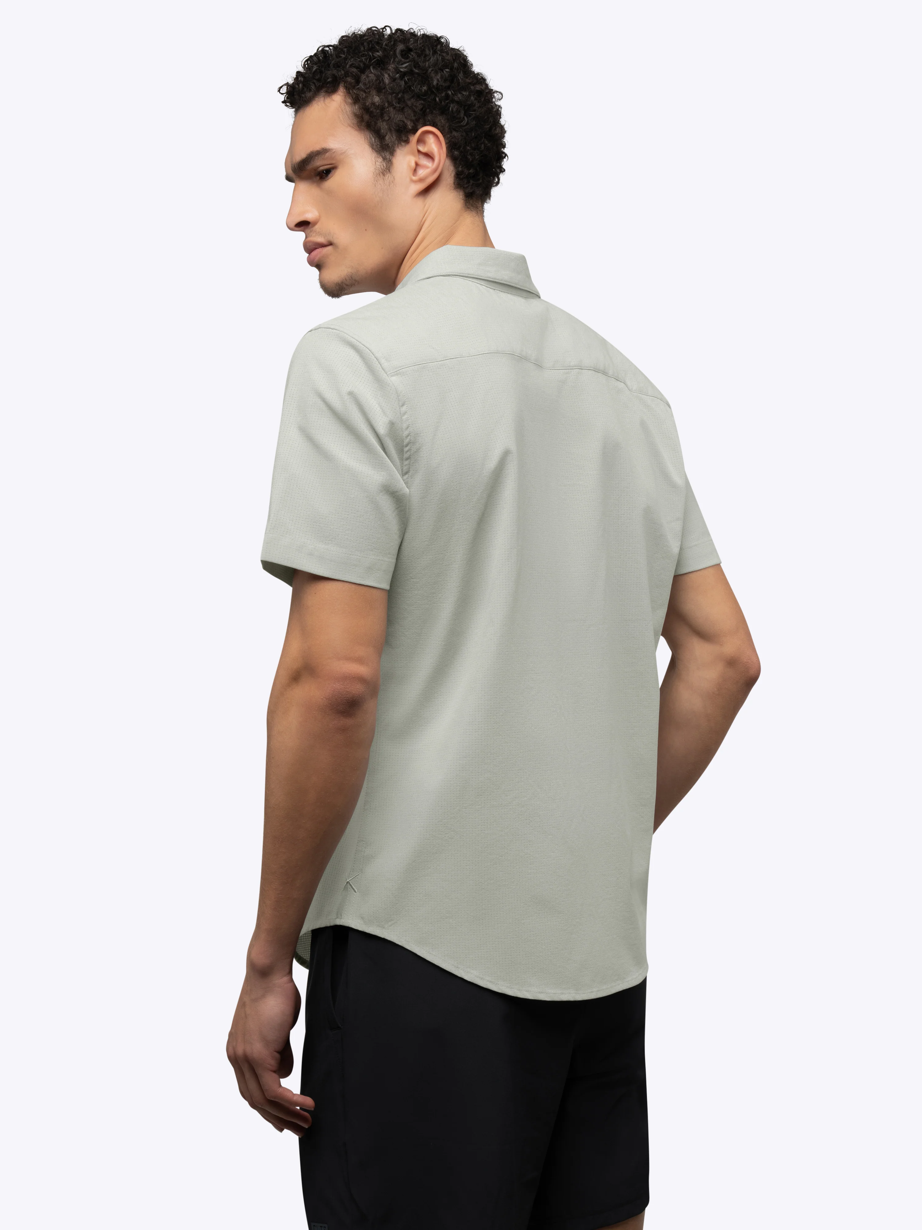 Crossover Button Up | Morning Dove Signature Fit - Image 4