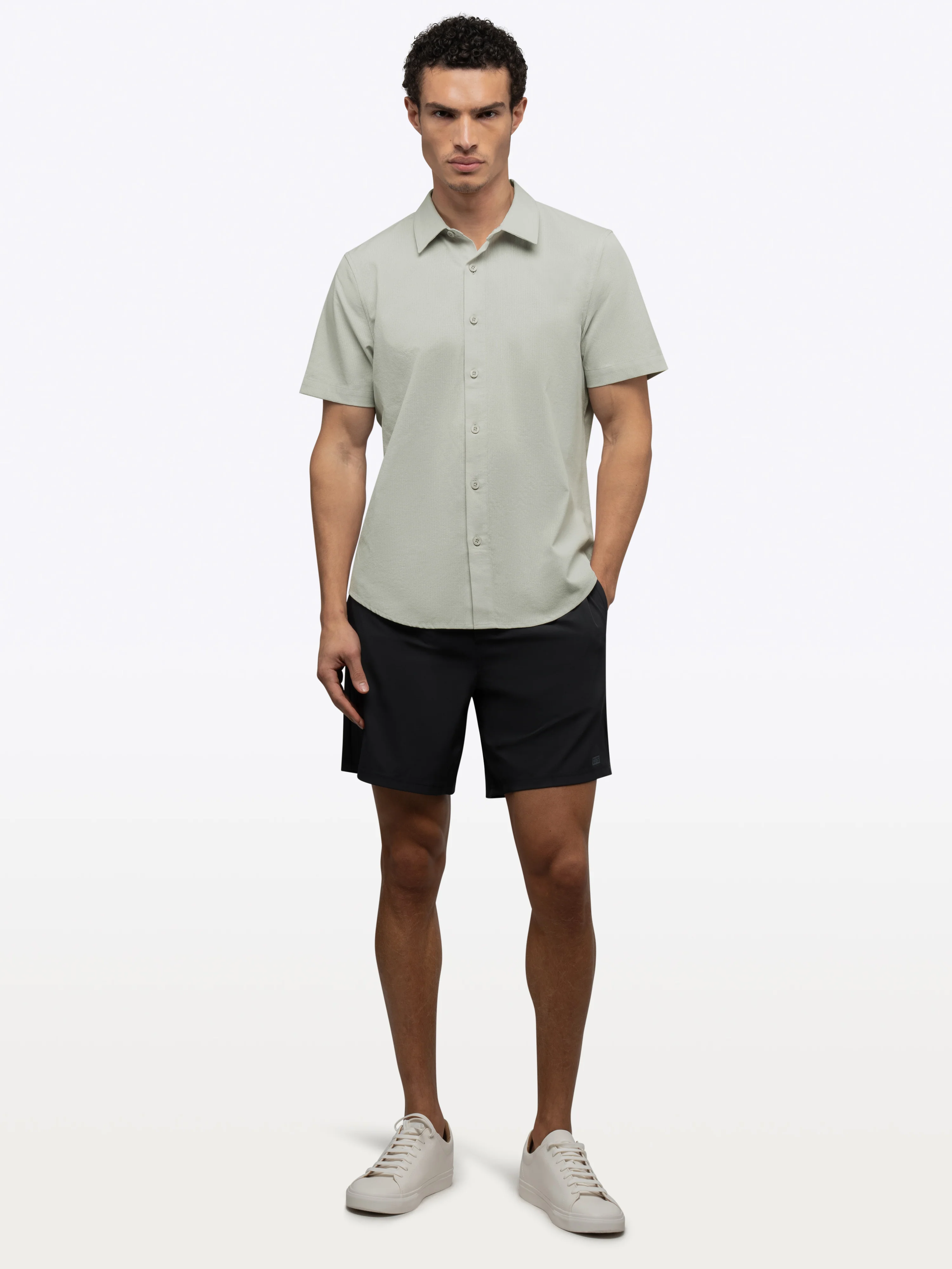 Crossover Button Up | Morning Dove Signature Fit - Image 5