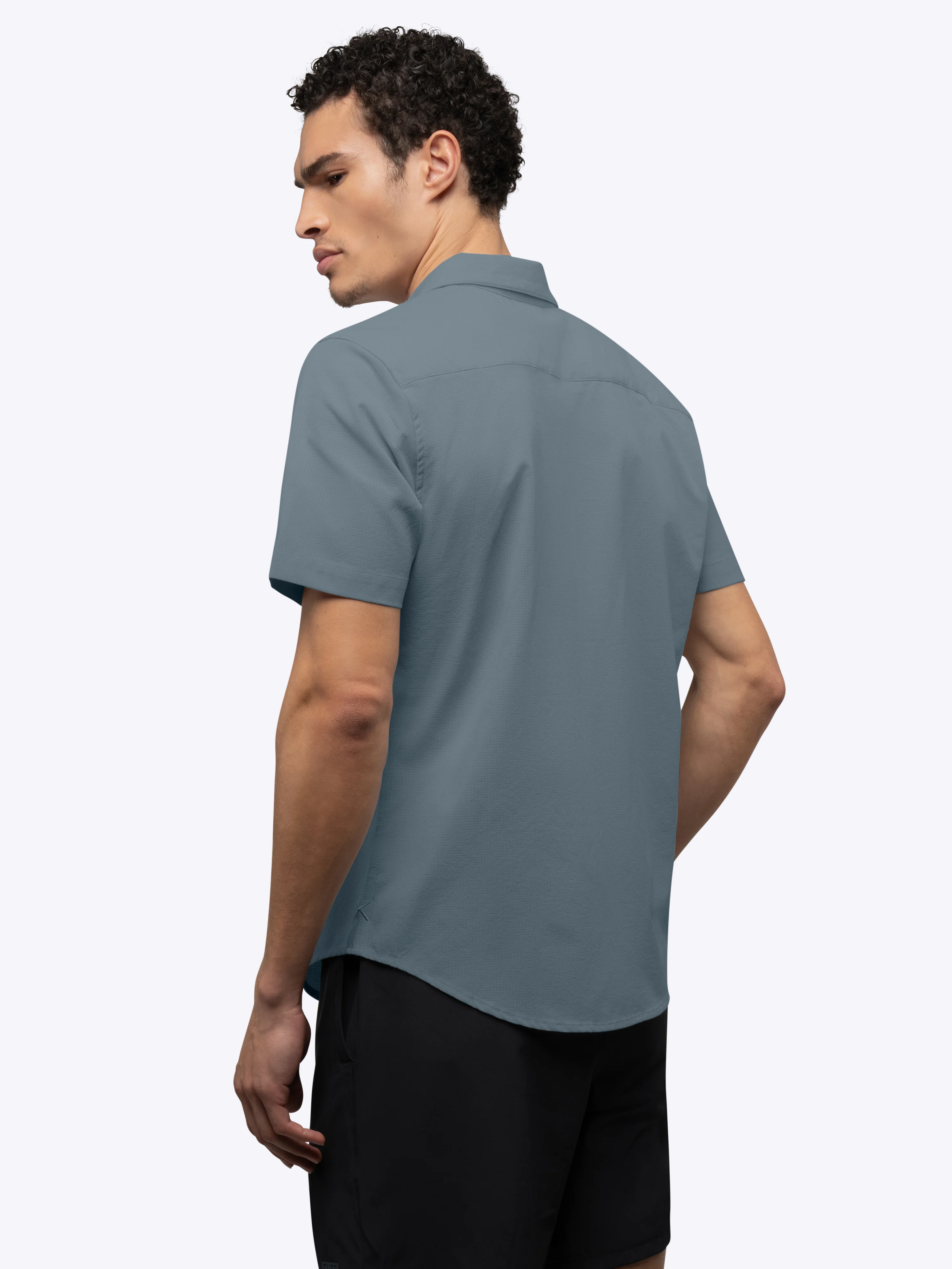 Crossover Button Up | Ocean Storm Signature Fit - Image 3