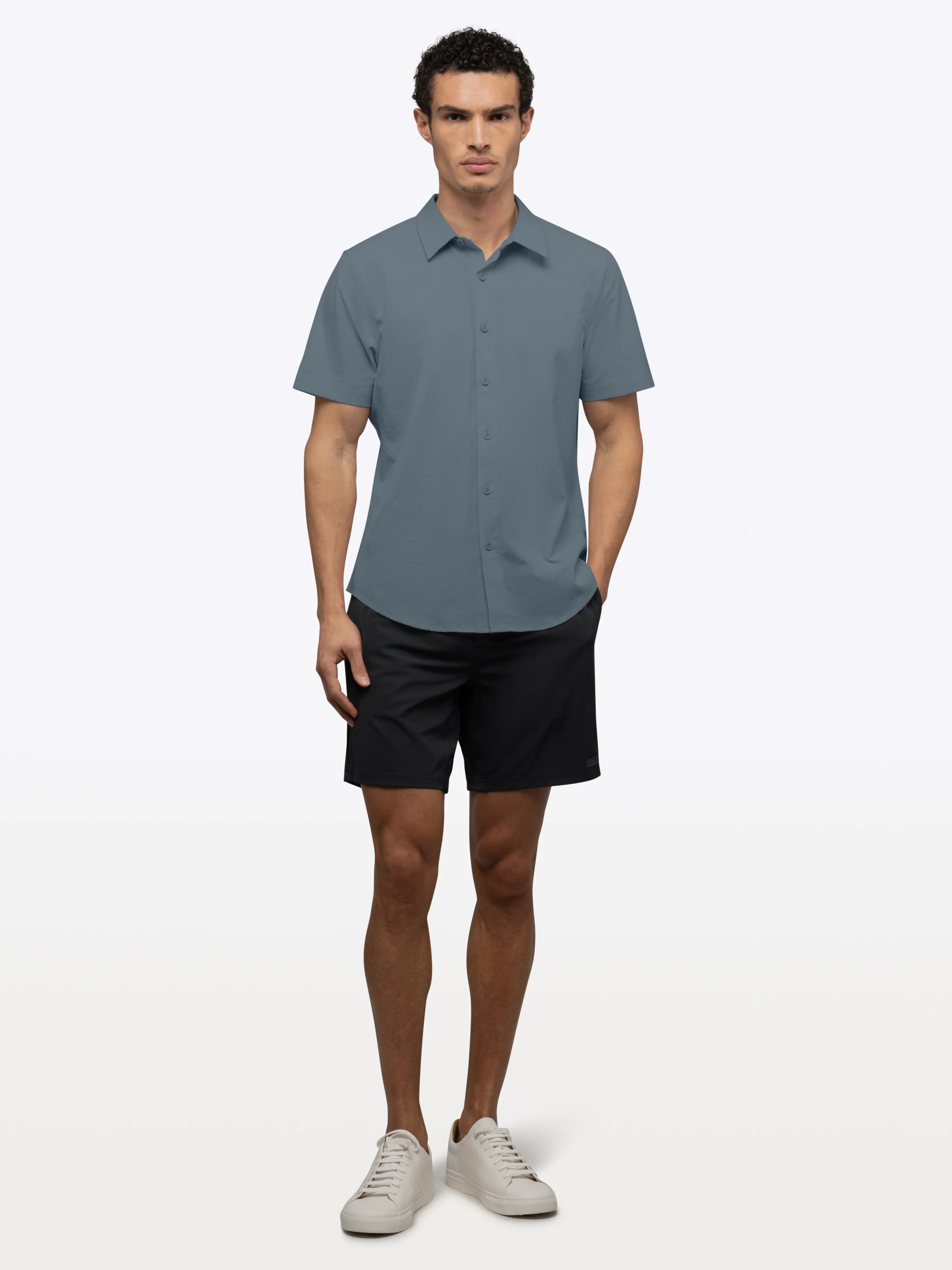 Crossover Button Up | Ocean Storm Signature Fit - Image 4