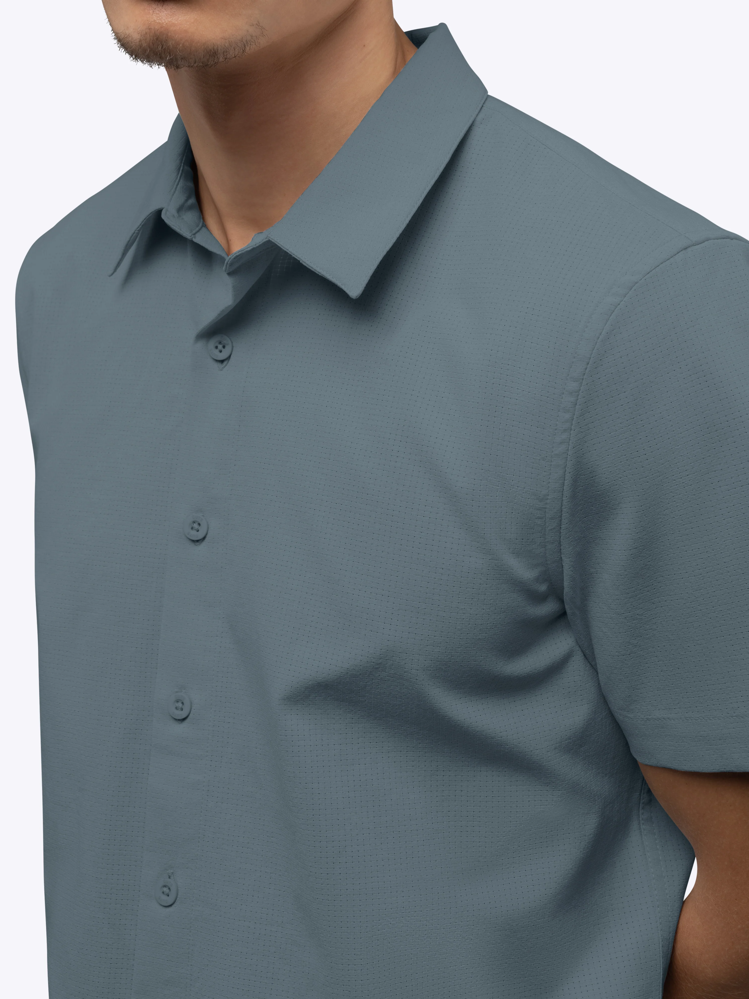 Crossover Button Up | Ocean Storm Signature Fit - Image 5