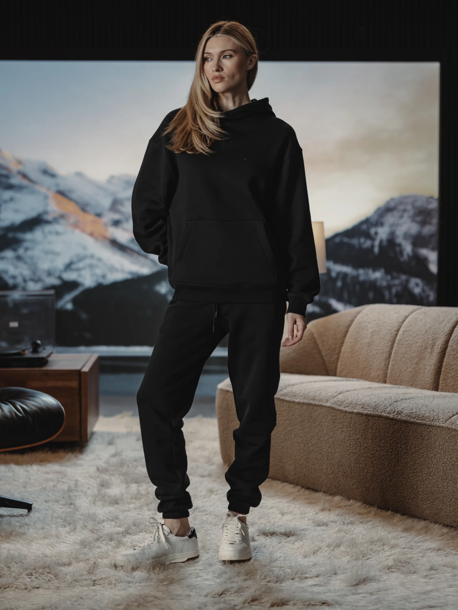 Divine Fleece Hoodie | Black Classic-fit - Image 6