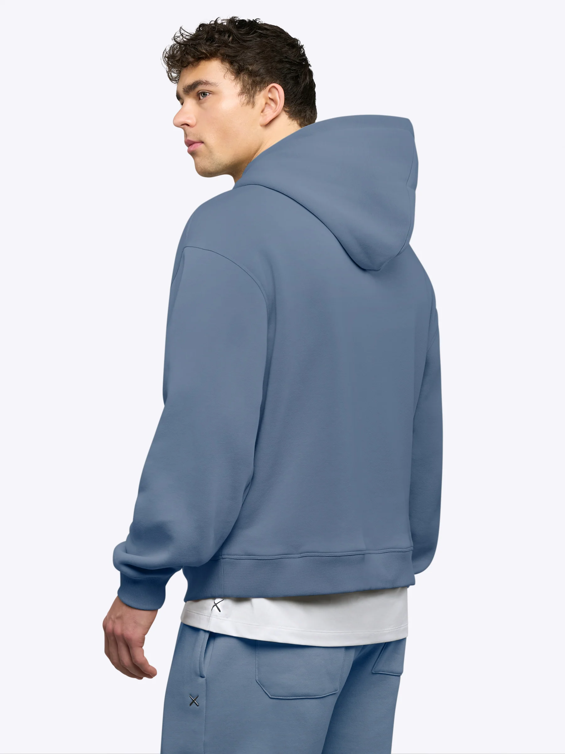 Divine Fleece Hoodie | Cadet Blue Classic-fit - Image 3