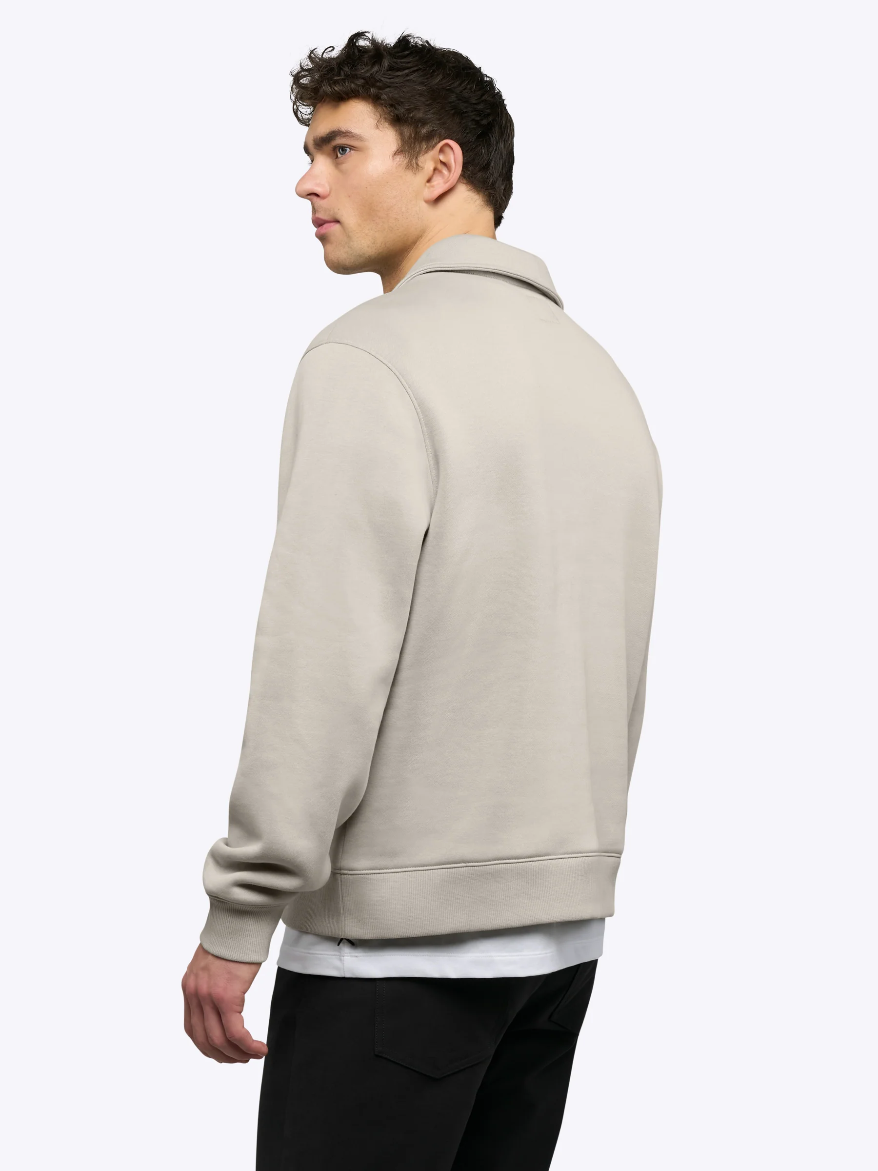 Divine Fleece Q-Zip | Parchment Classic-fit - Image 3