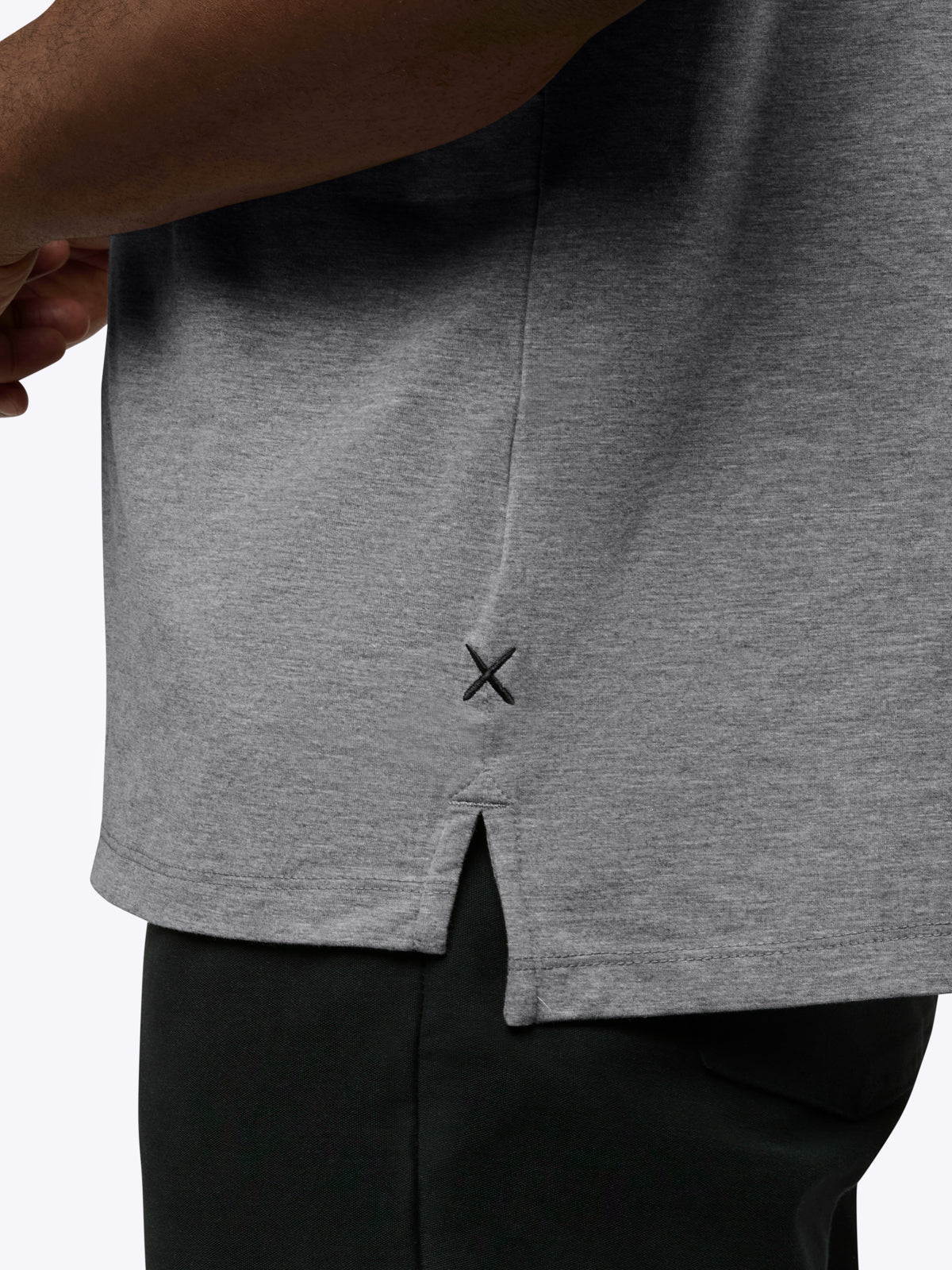 AO Split-Hem Tee | Heather Grey Signature-fit PYCA Pro® - Image 5