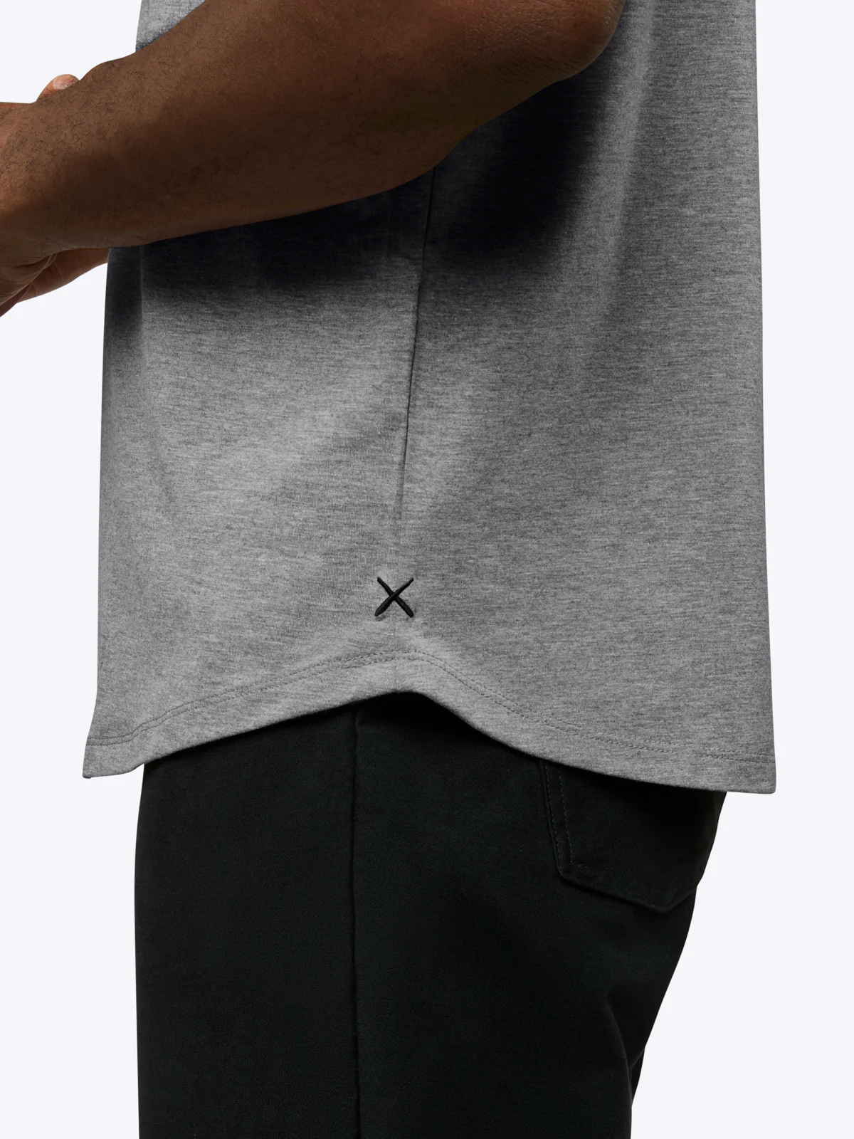 AO Henley Curve-Hem | Heather Grey Signature-fit PYCA Pro® - Image 5