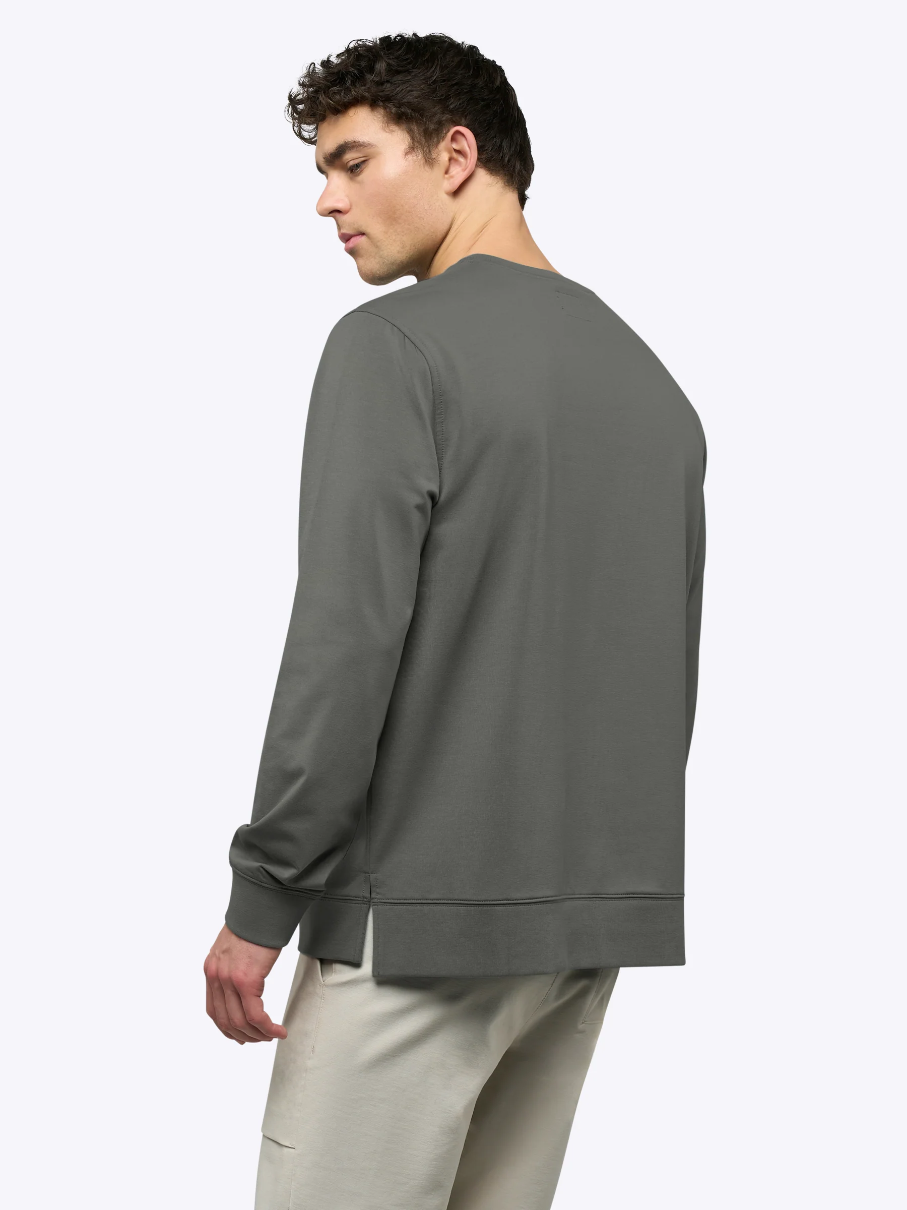 Hyperloop Pullover Split-Hem | Castor Grey Signature-Fit - Image 3