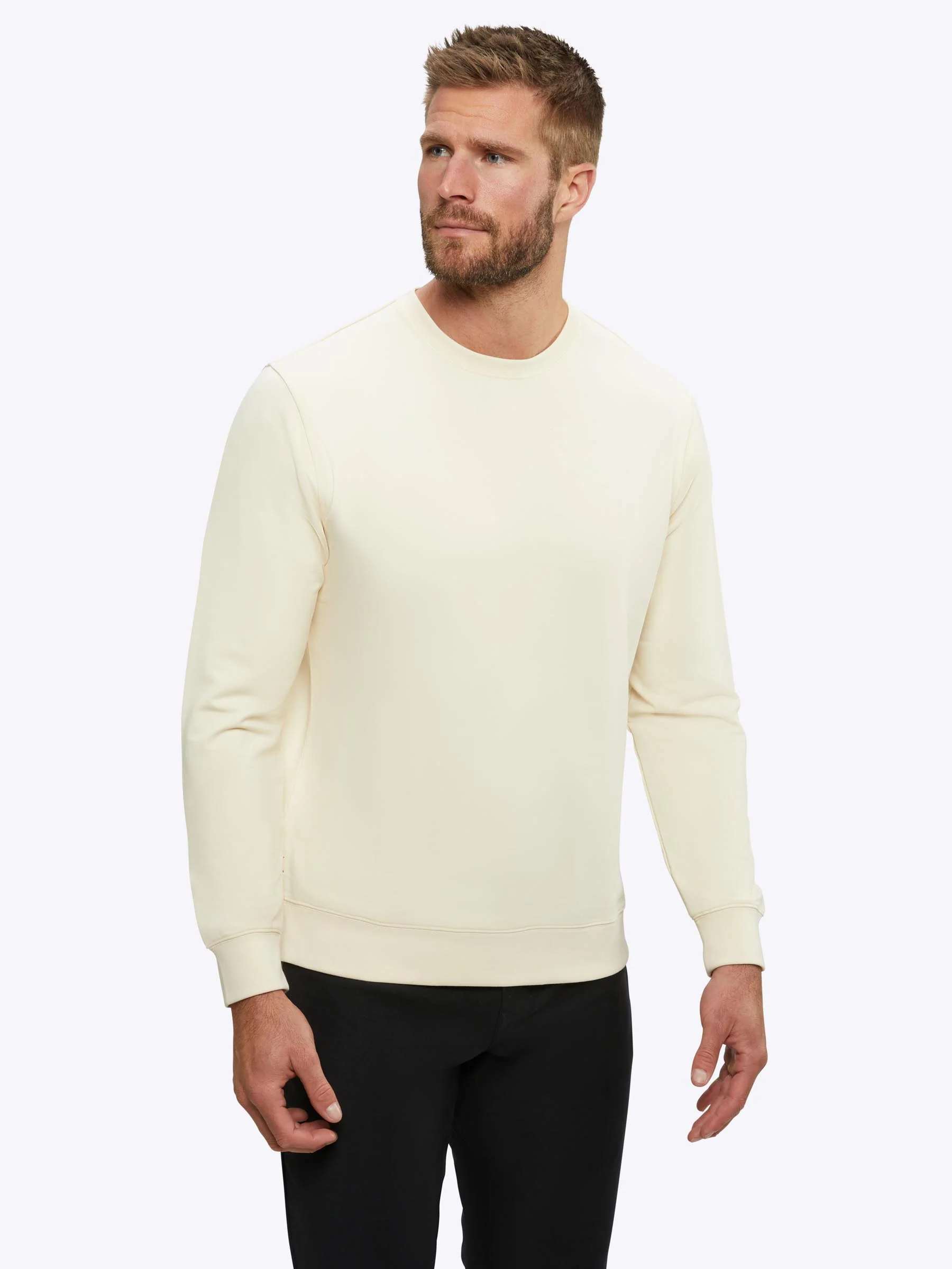 Hyperloop Pullover Split-Hem | Ivory Signature-fit - Image 2