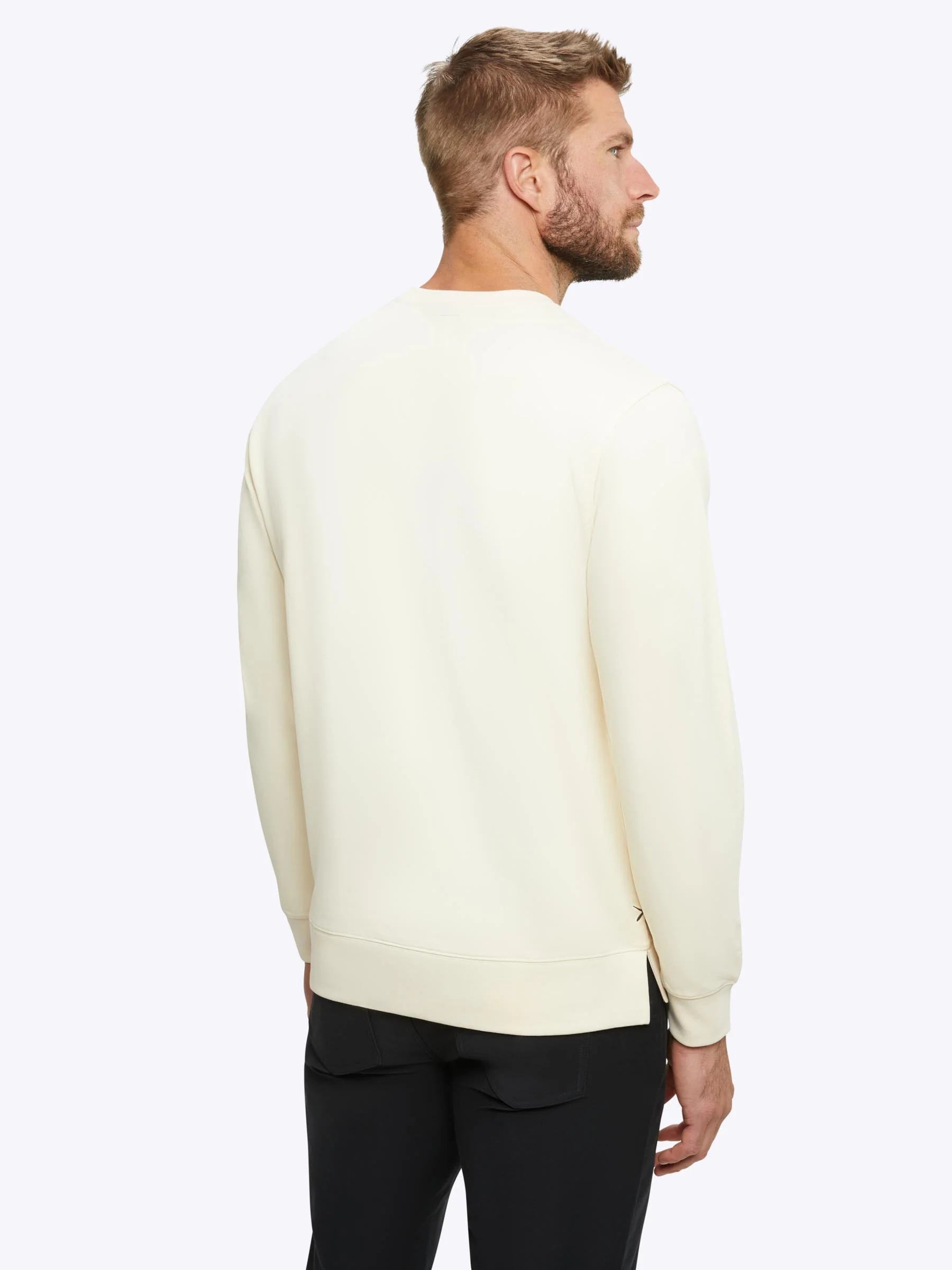 Hyperloop Pullover Split-Hem | Ivory Signature-fit - Image 3