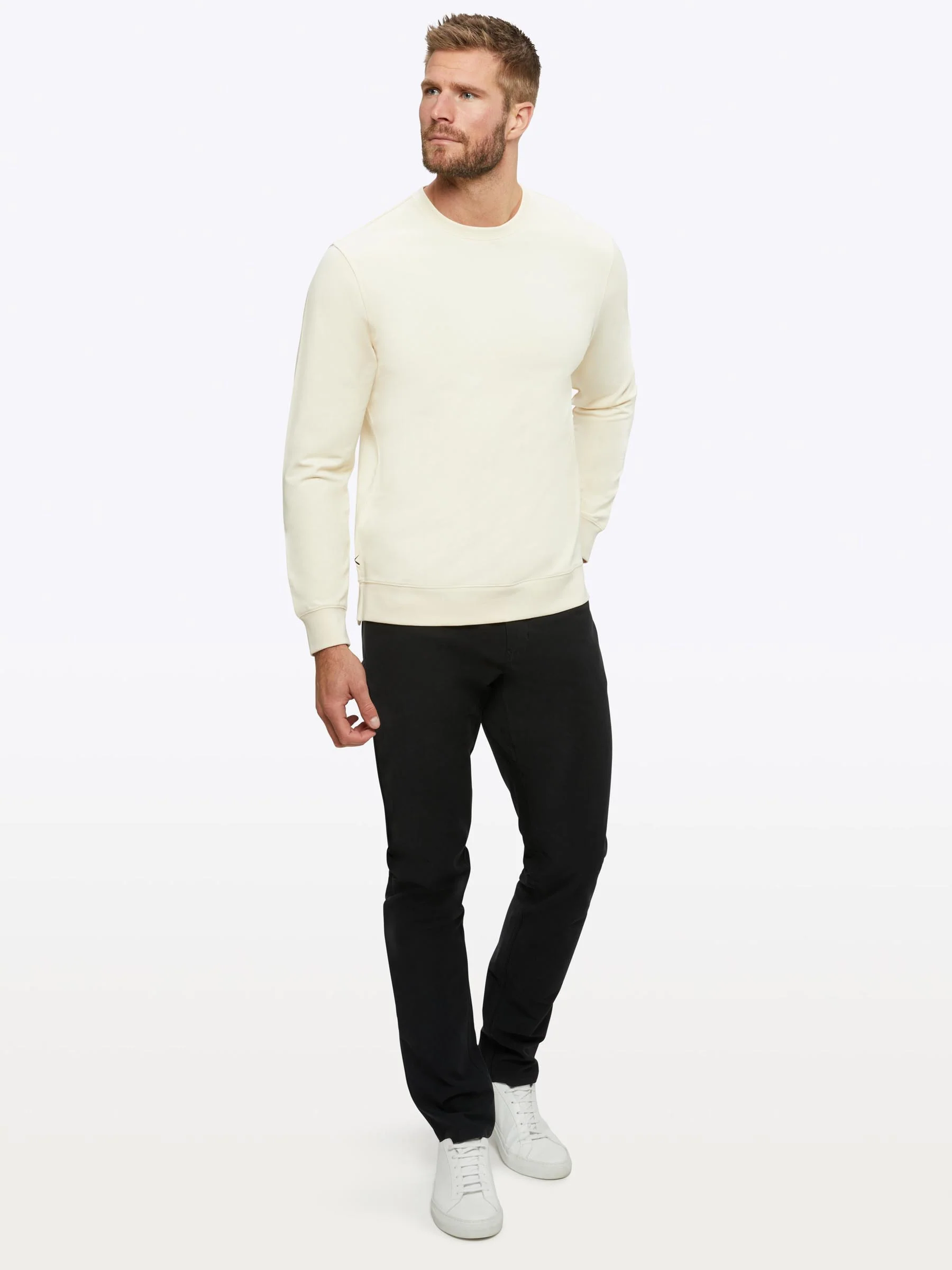 Hyperloop Pullover Split-Hem | Ivory Signature-fit - Image 4
