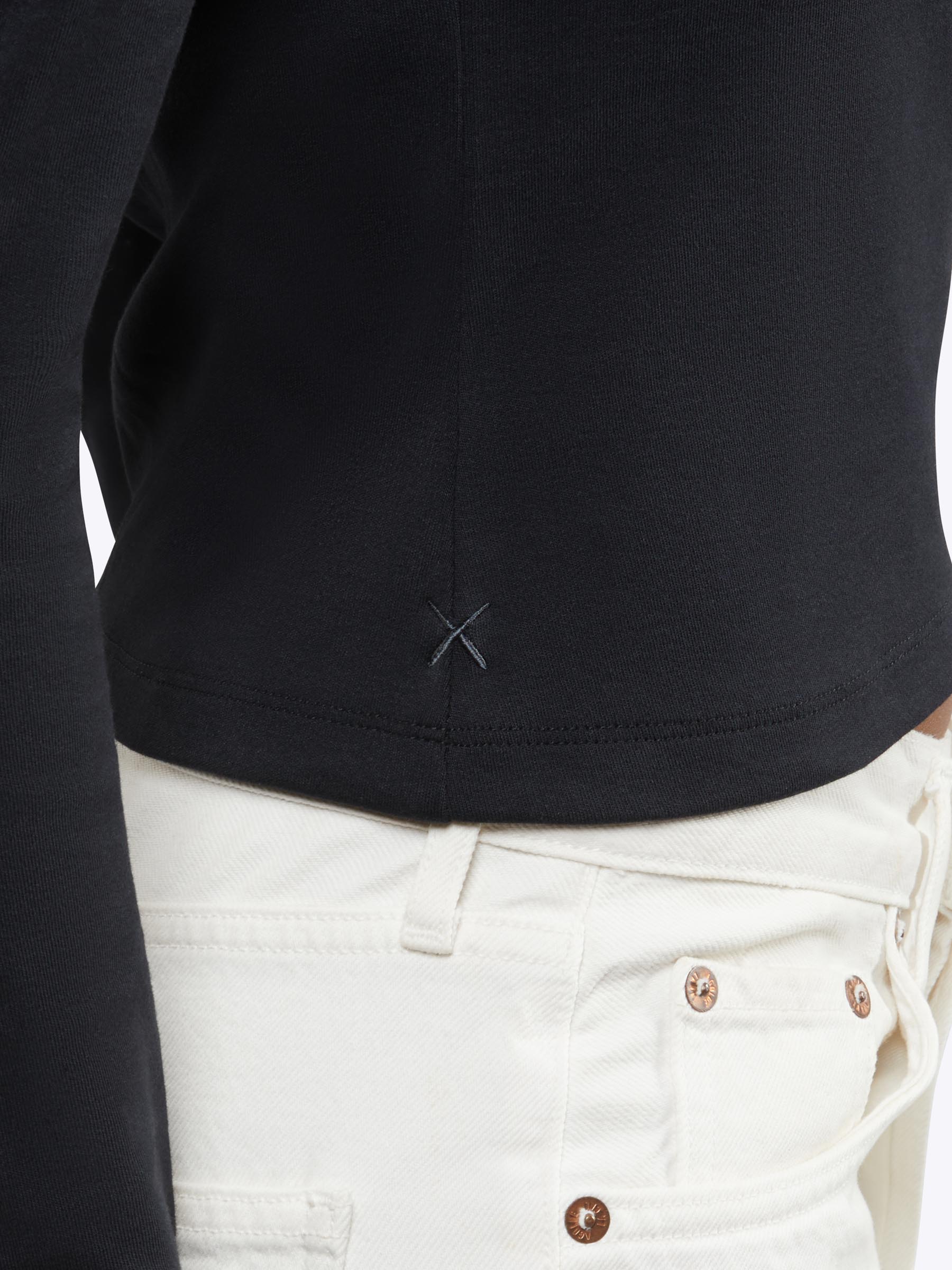 Long Sleeve Tomboy Tee | Black Slim-fit Tomboy-Cotton™ - Image 5