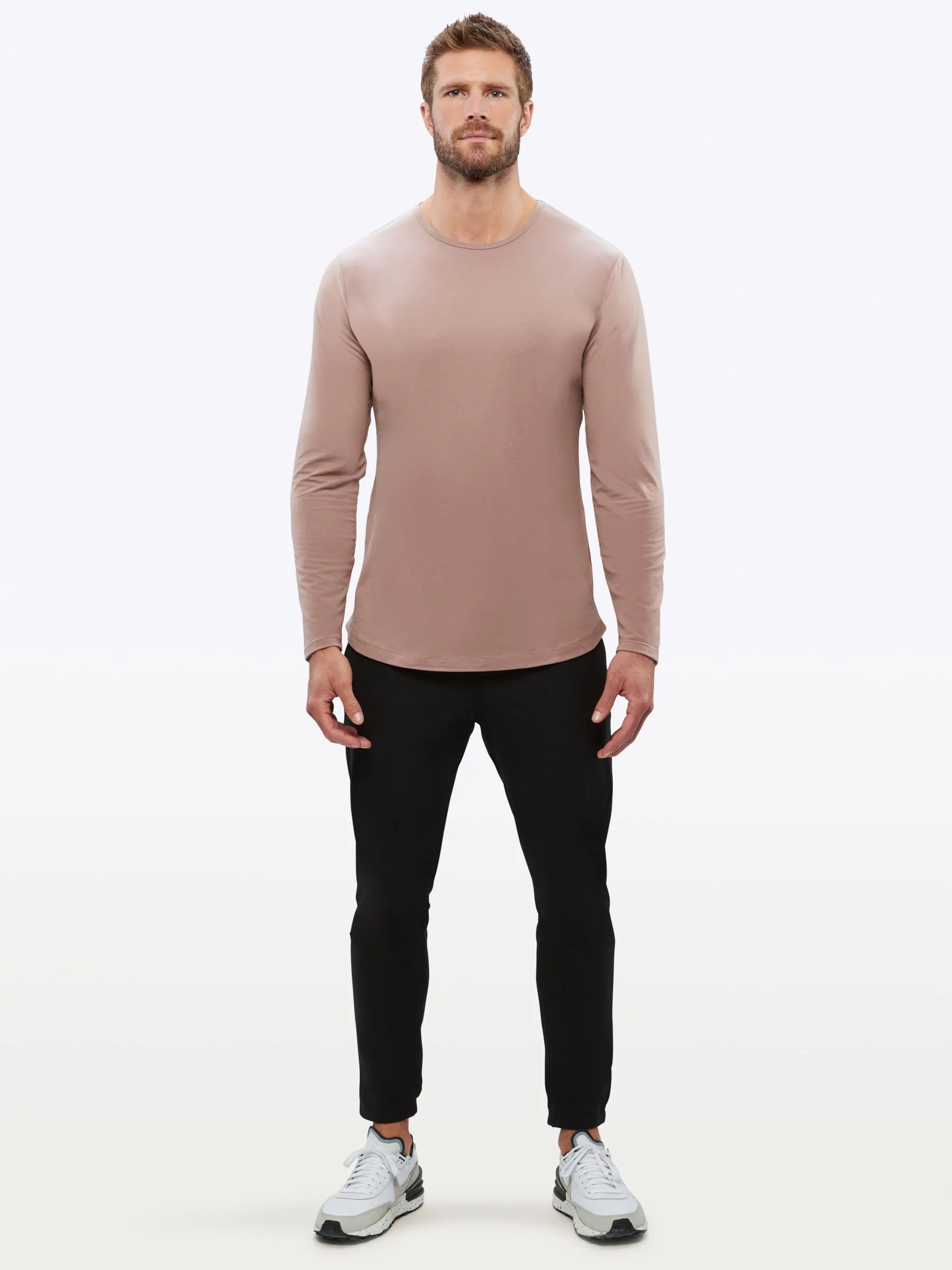 AO Long Sleeve Curve-Hem Tee | Mountain Mist Signature-fit PYCA Pro® - Image 4
