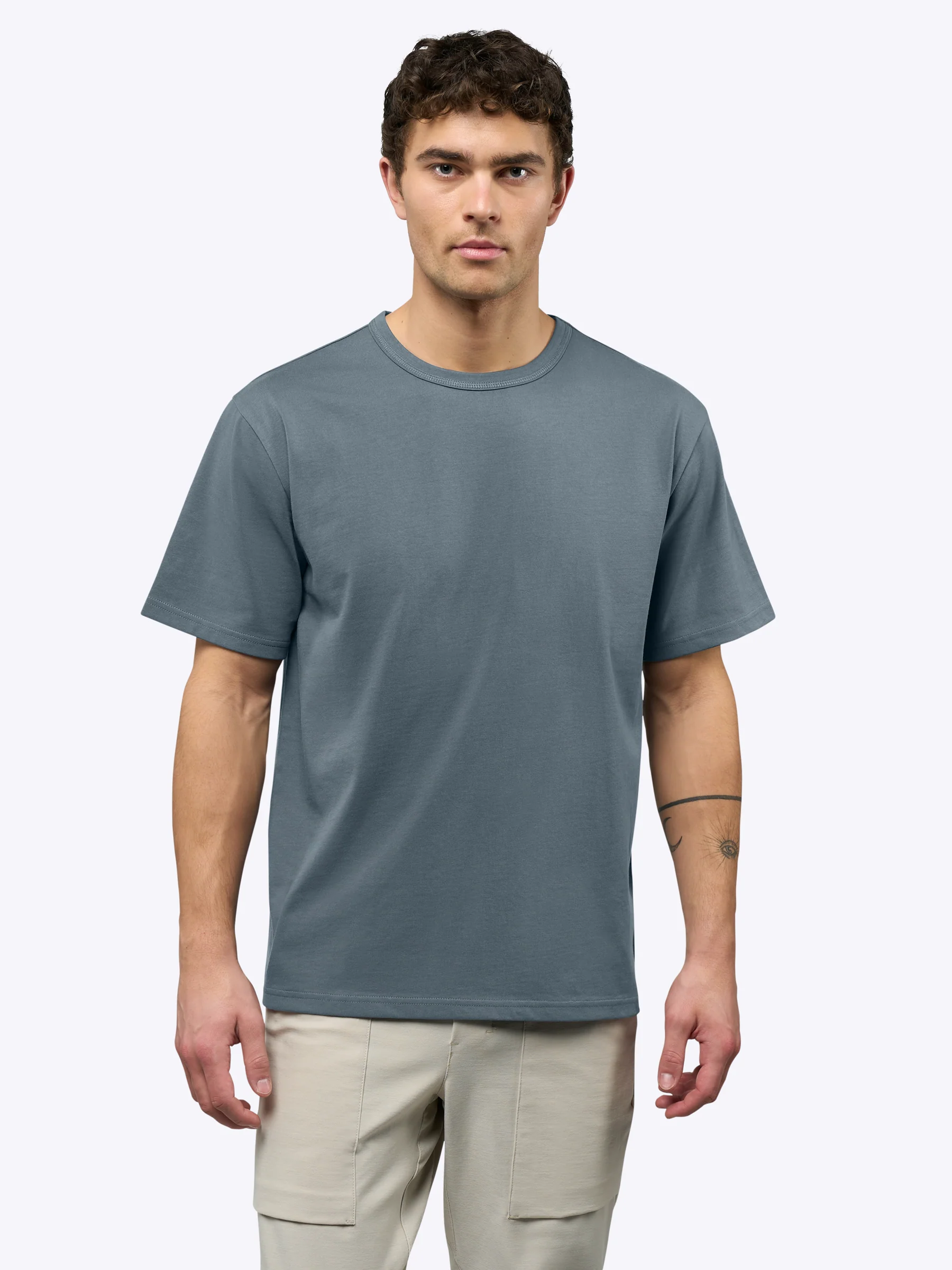 Overtime Oversized Tee | Ocean Storm Relaxed-Fit - Image 2