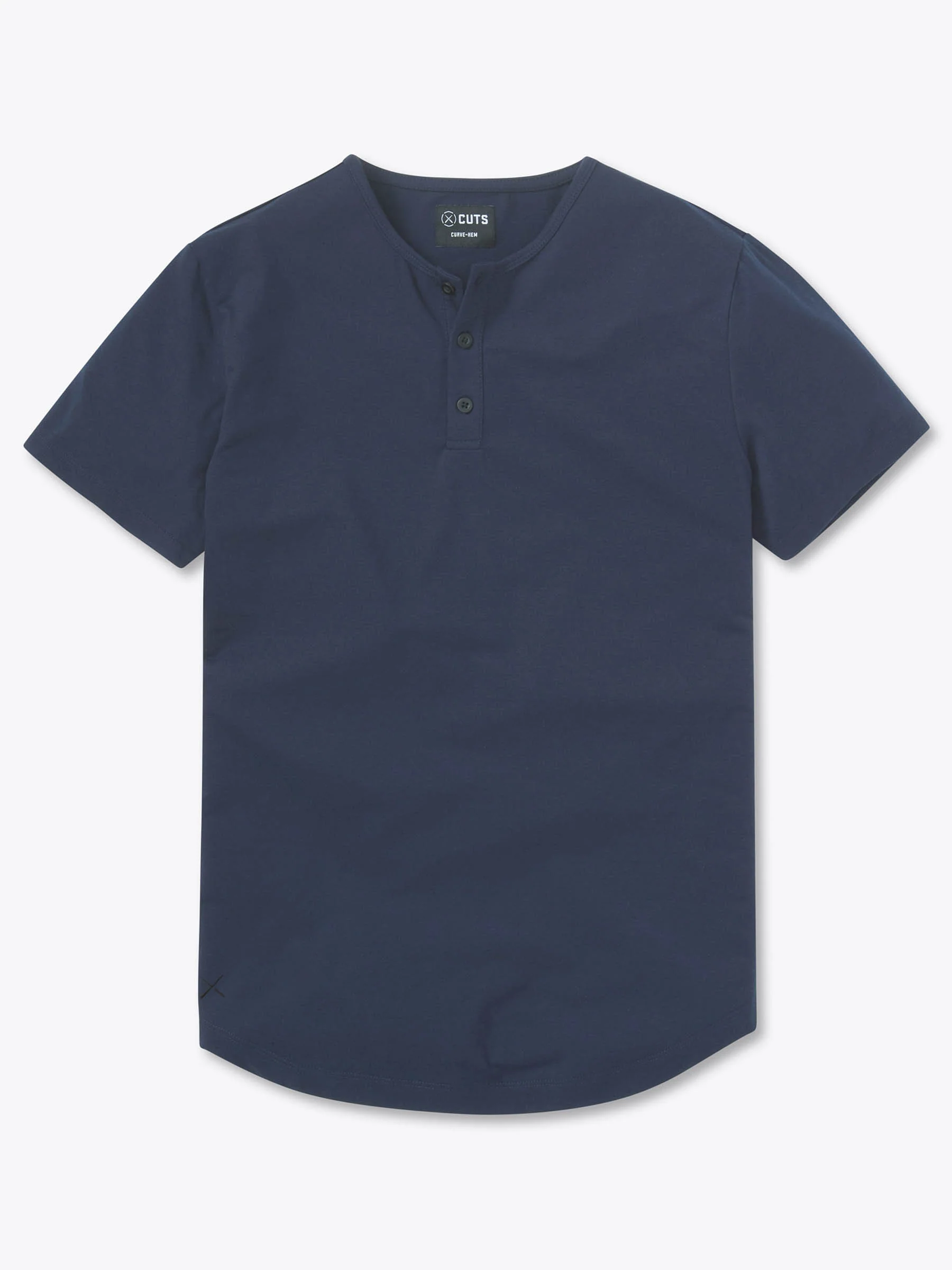 AO Henley Curve-Hem | Pacific Blue Signature-fit PYCA Pro®