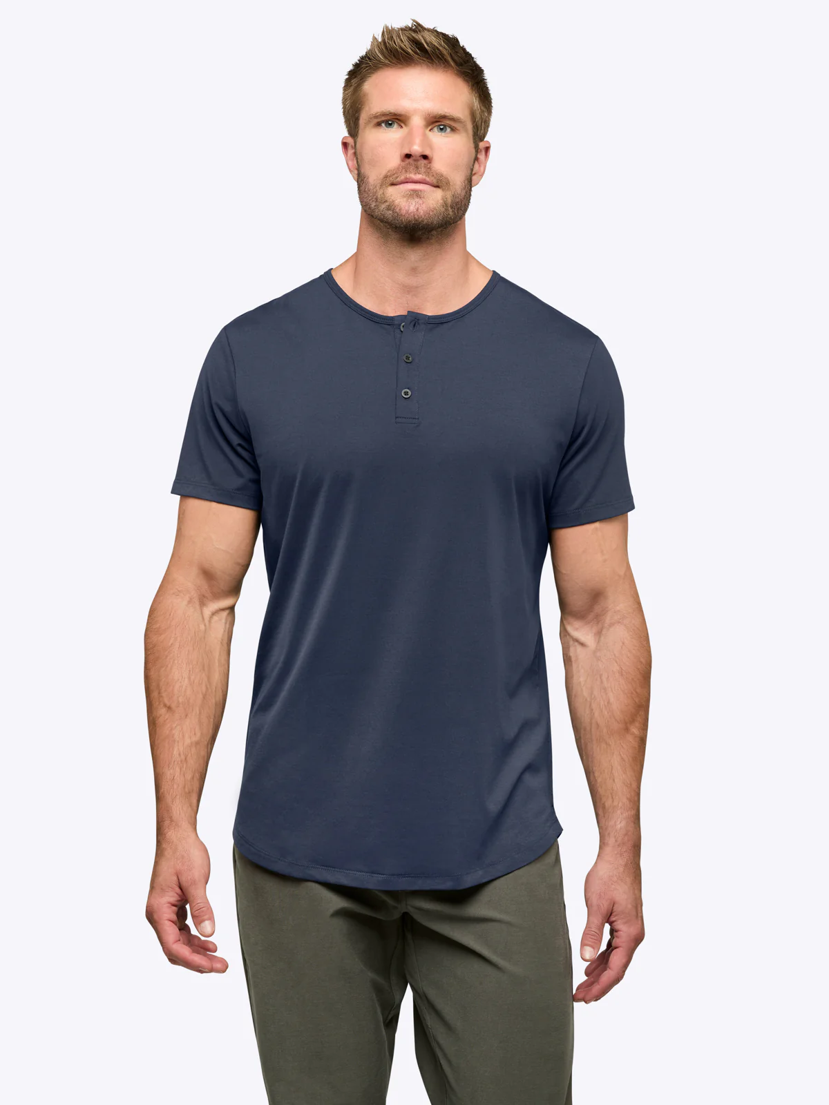 AO Henley Curve-Hem | Pacific Blue Signature-fit PYCA Pro® - Image 2