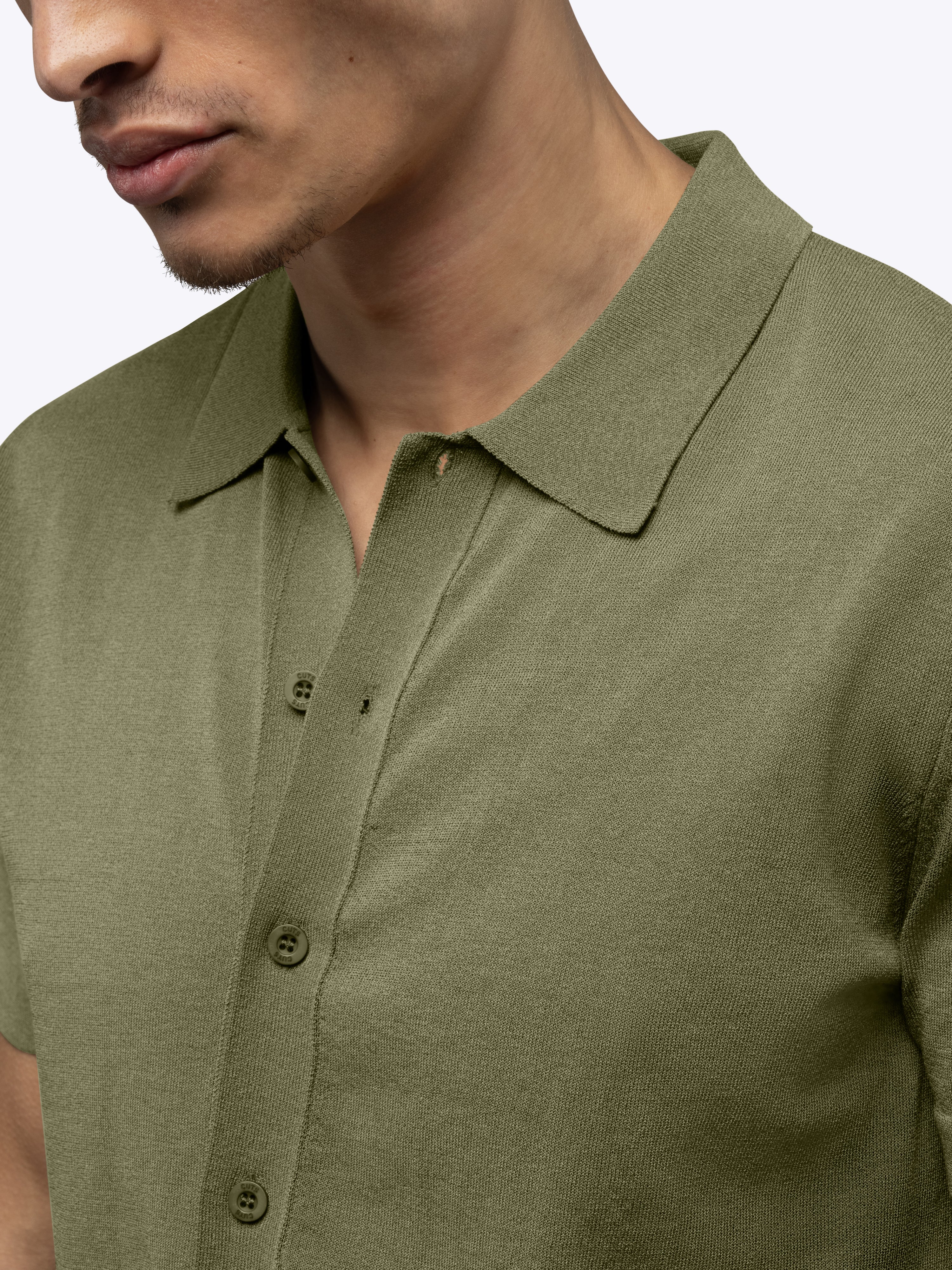 Riviera Knit Button Up | Capers Signature-Fit - Image 4