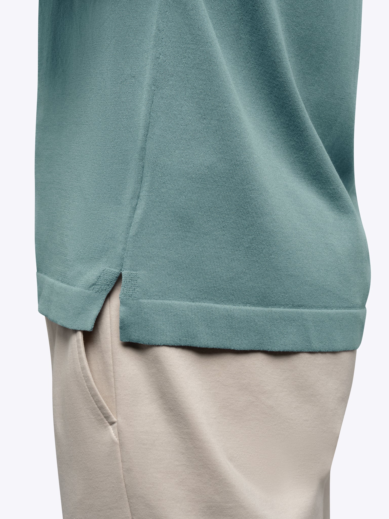 Riviera Knit Button Up | Isle Blue Signature-Fit - Image 5