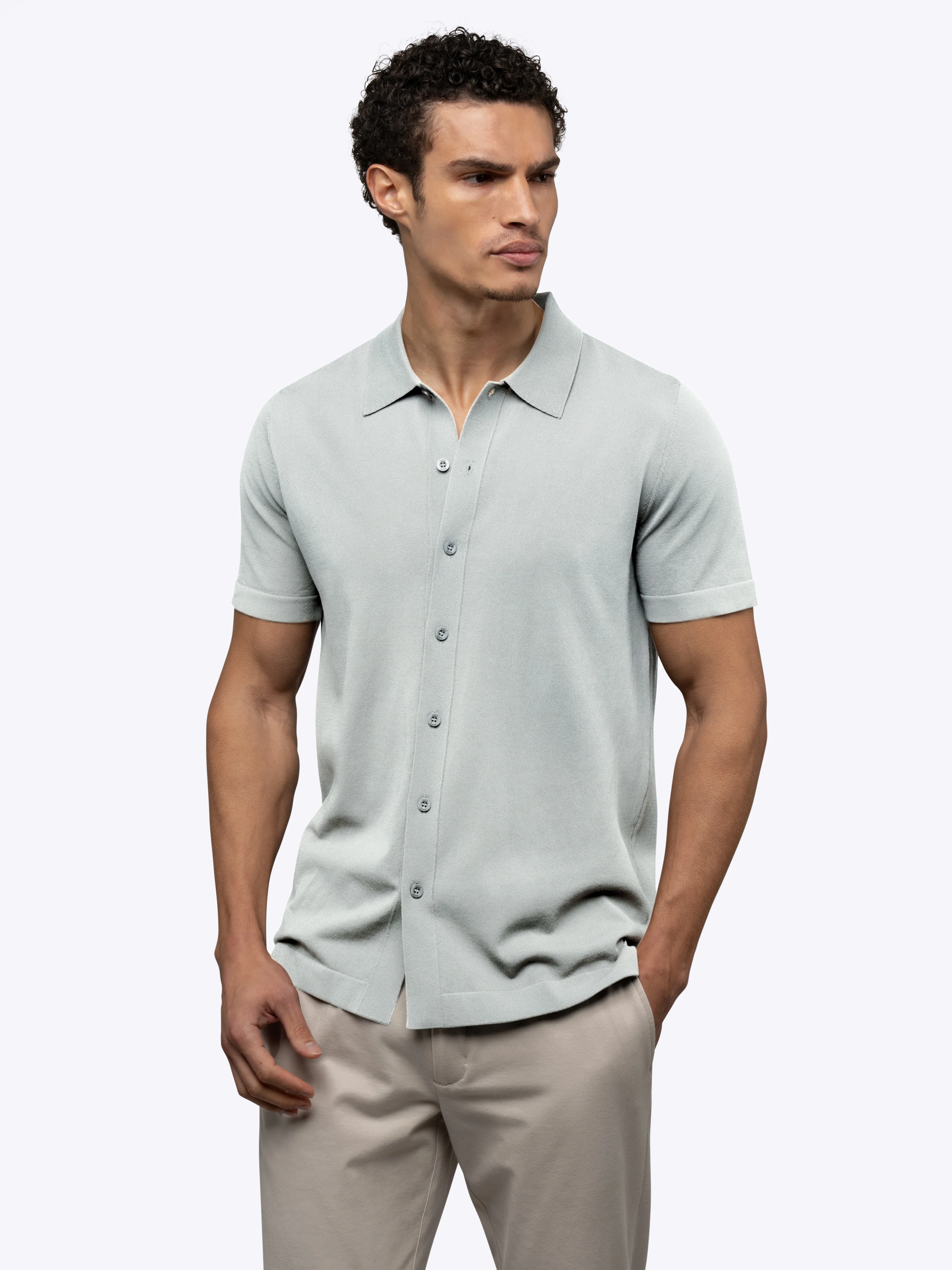 Riviera Knit Button Up | Metal Signature-Fit - Image 2