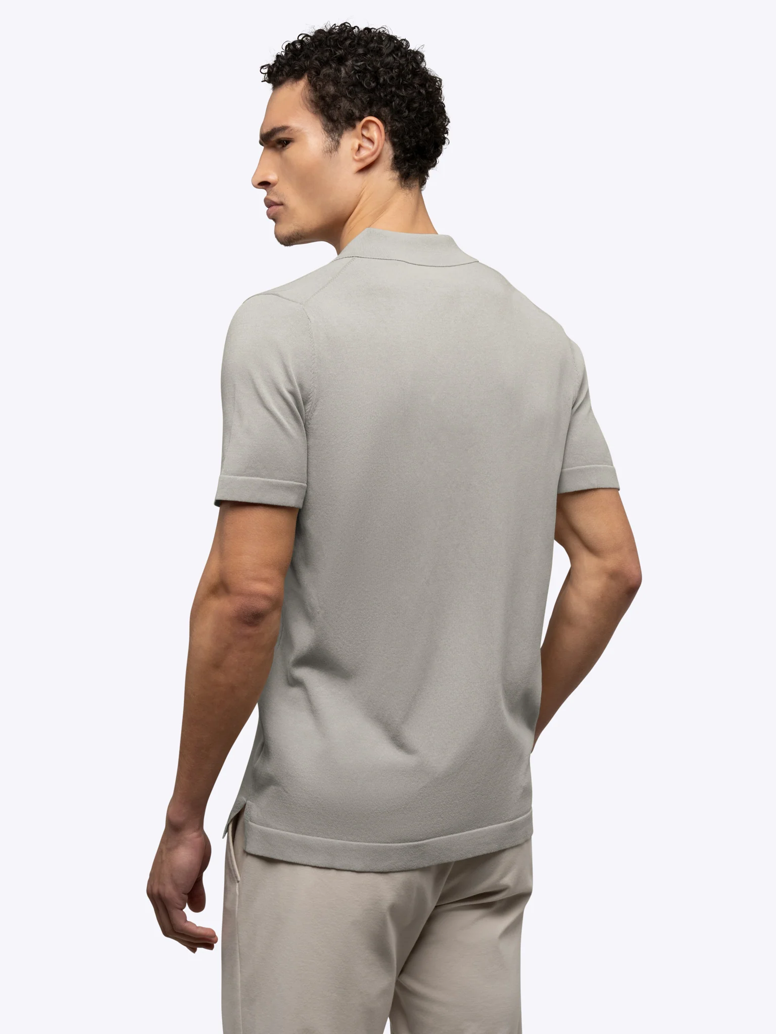 Riviera Knit Button Up | Morning Dove Signature-Fit - Image 3