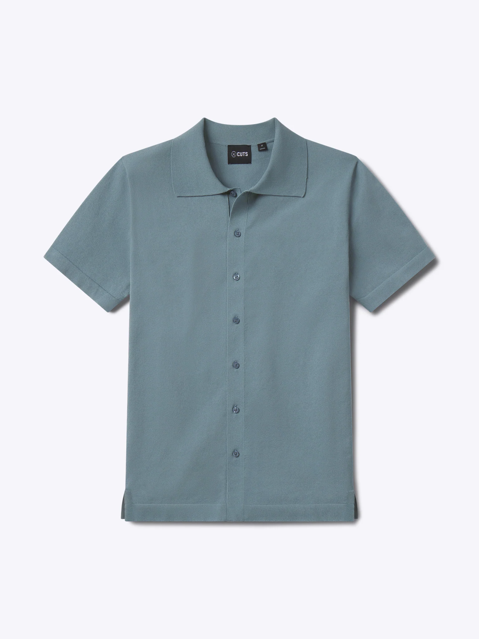 Riviera Knit Button Up | Naples Blue Signature-Fit