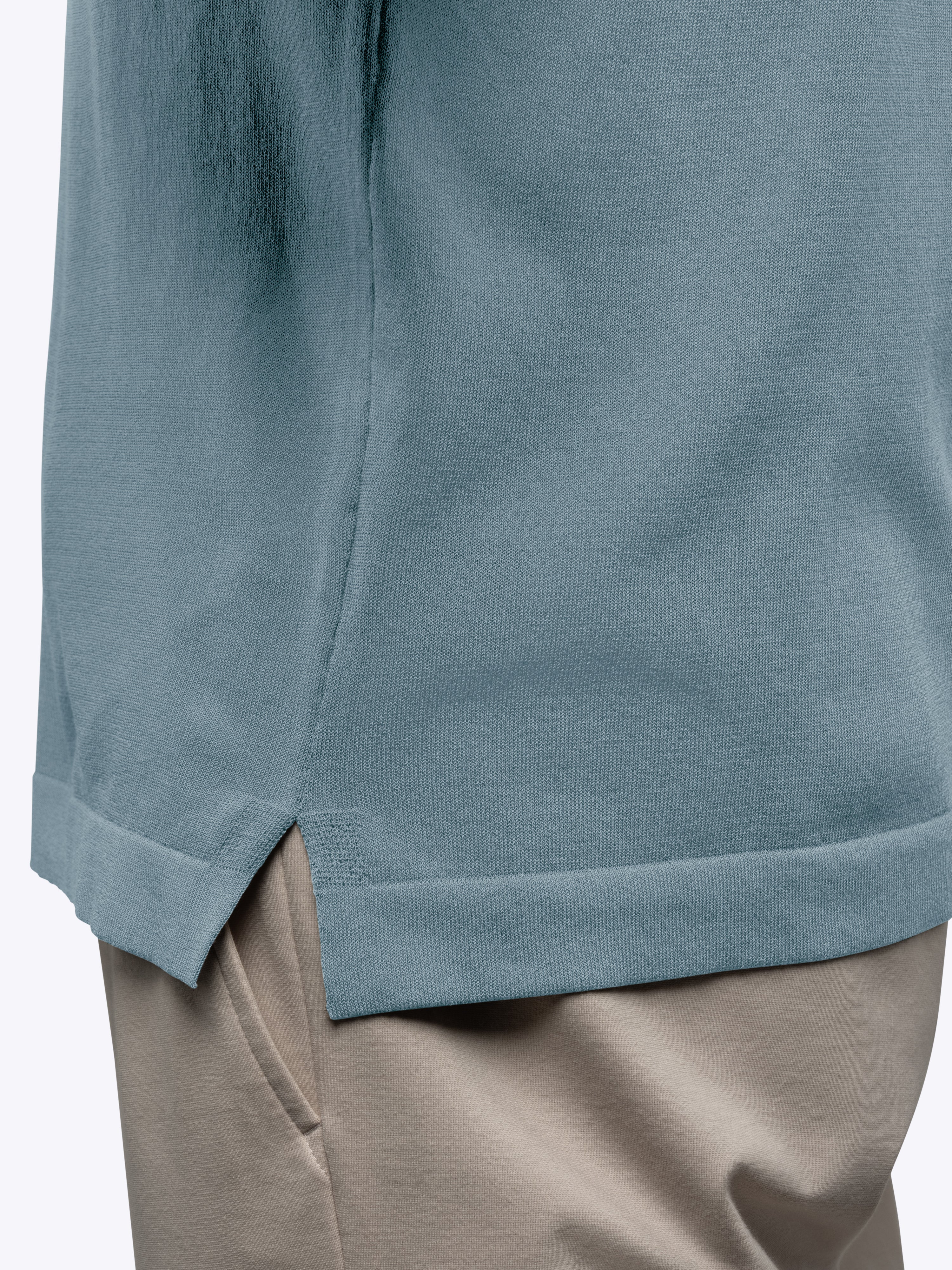 Riviera Knit Button Up | Naples Blue Signature-Fit - Image 7