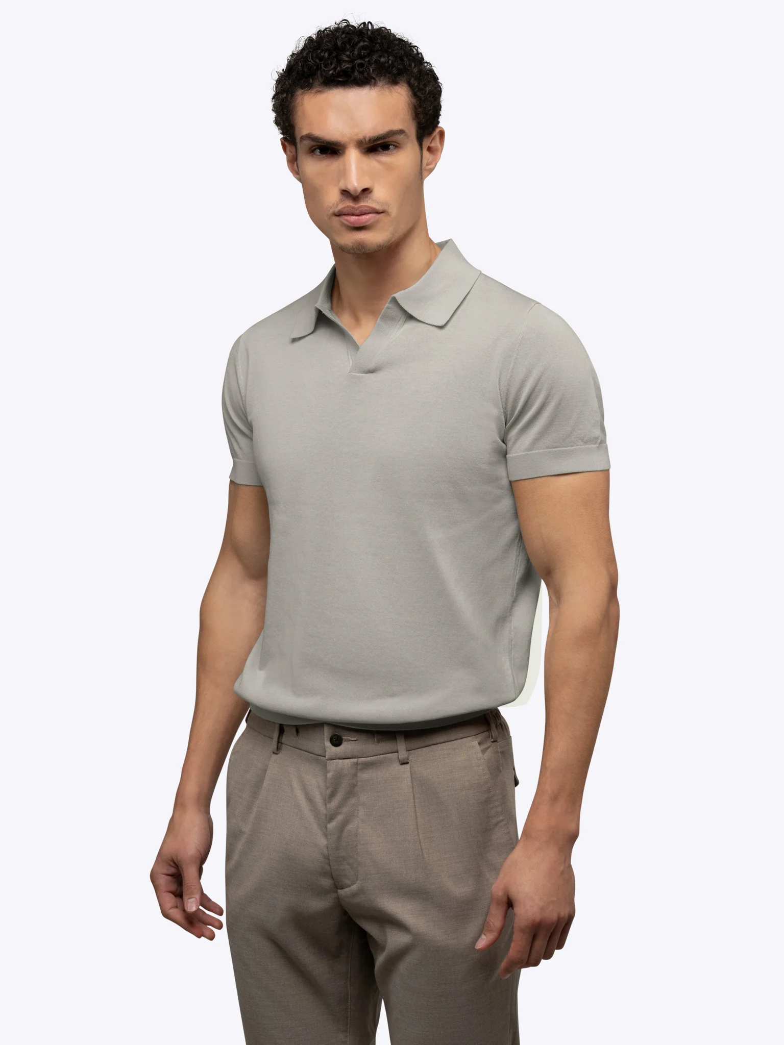Riviera Knit Polo | Morning Dove Signature-Fit - Image 2