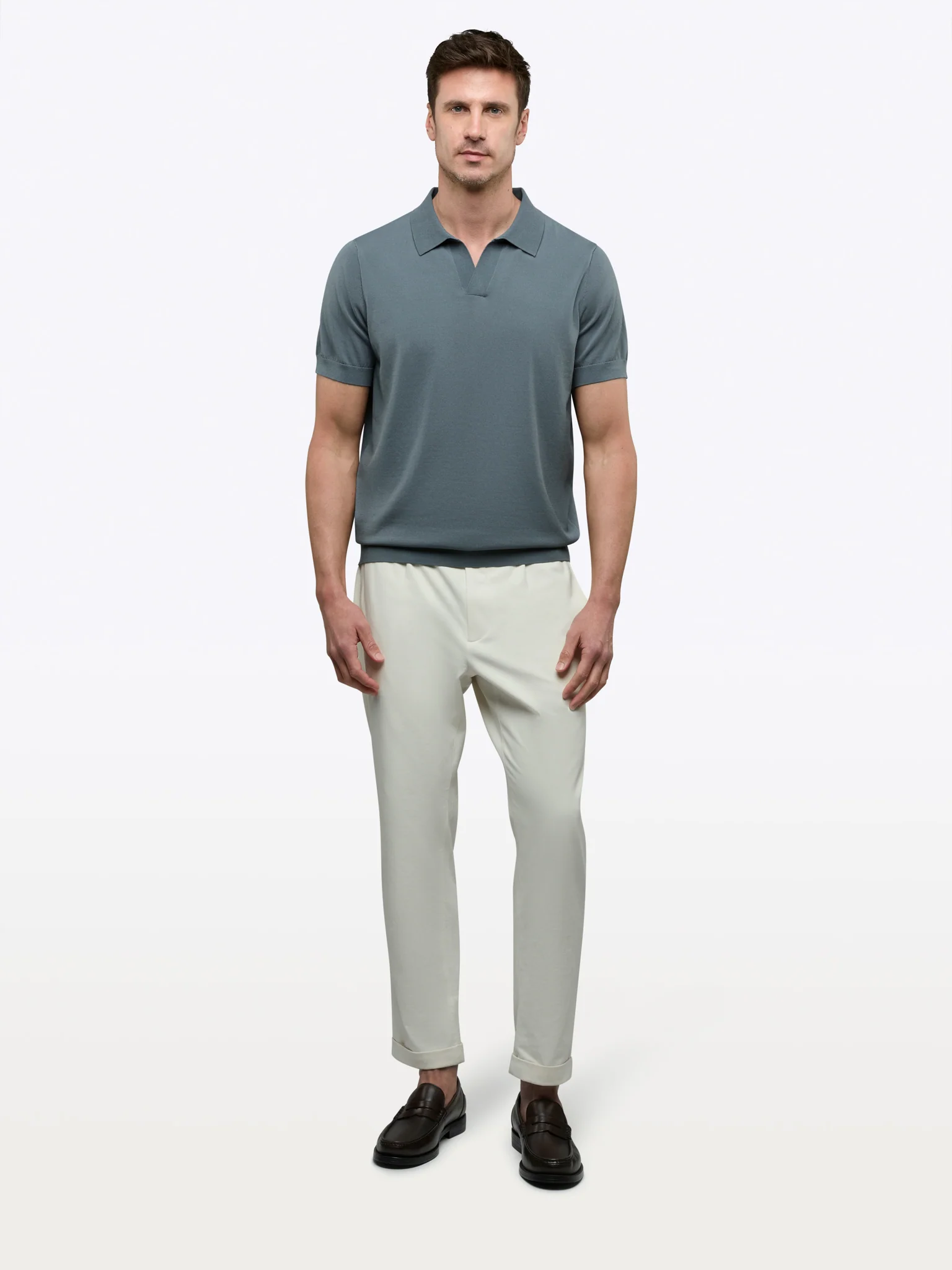 Riviera Knit Polo | Naples Blue Signature-Fit - Image 4