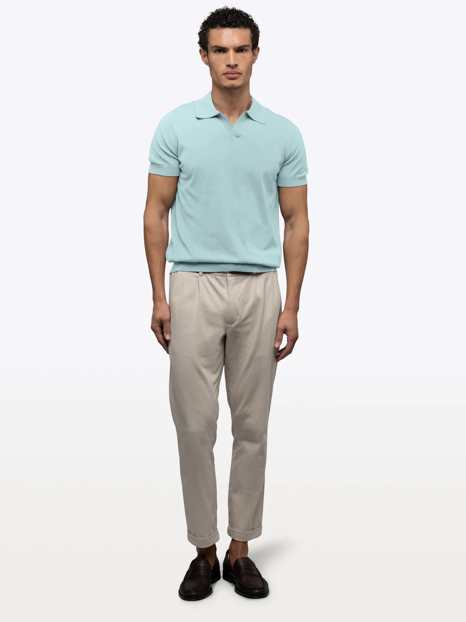 Riviera Knit Polo | Sterling Blue Signature-Fit - Image 4