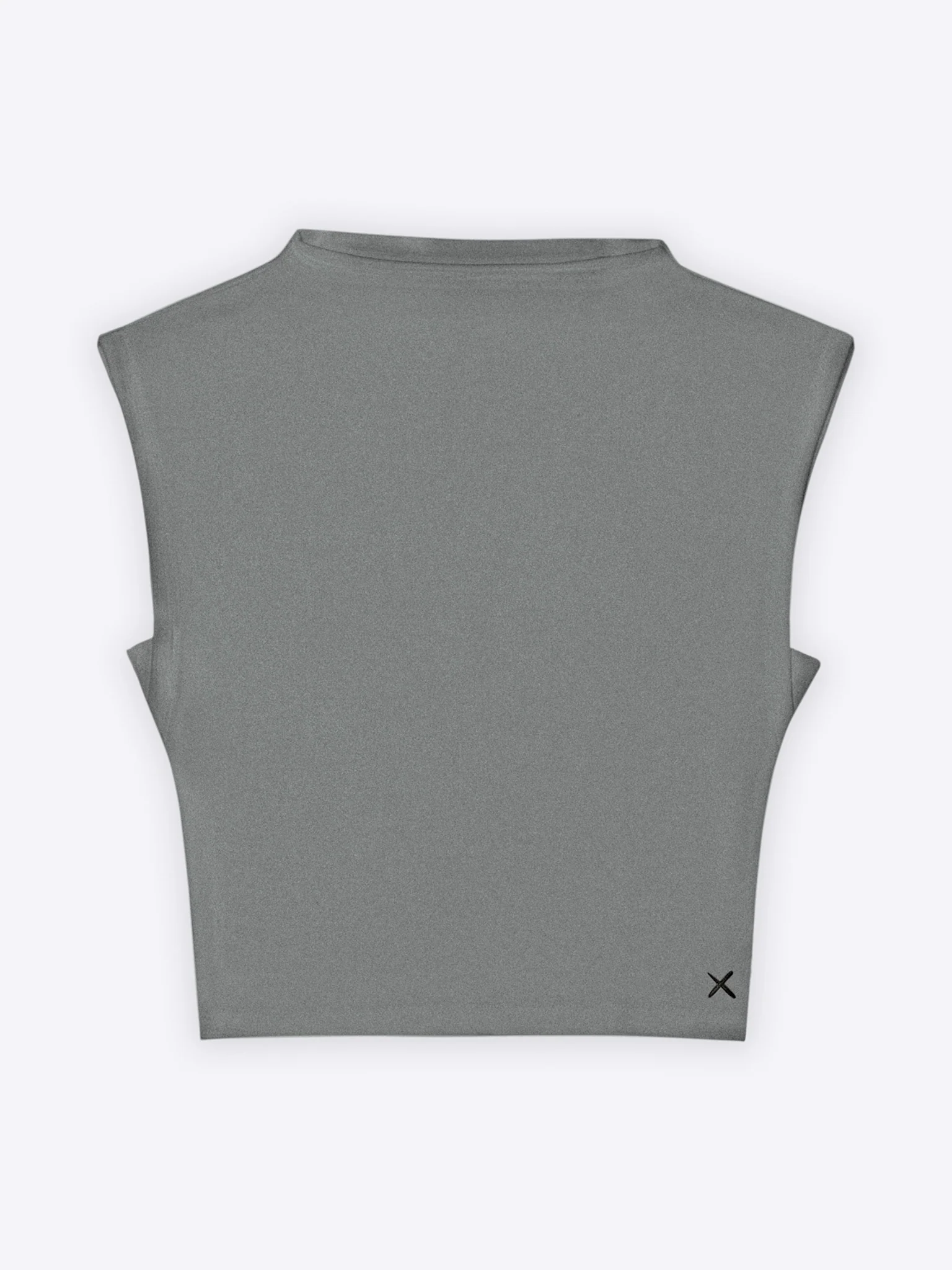 Sleeveless Tomboy Tee | Heather Grey Slim-fit Tomboy-Cotton™ - Image 3