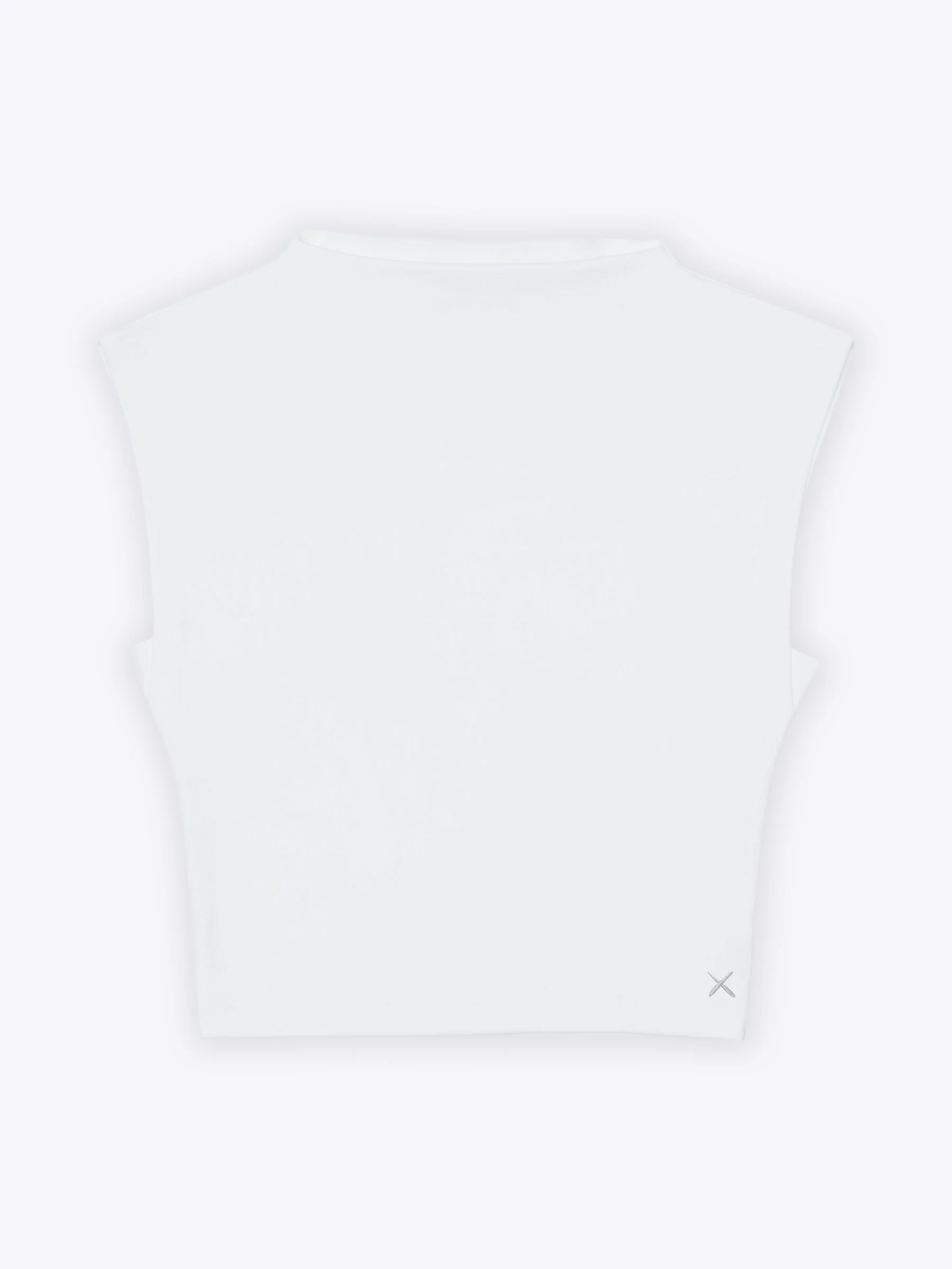 Sleeveless Tomboy Tee | White Tomboy-Cotton™ - Image 5