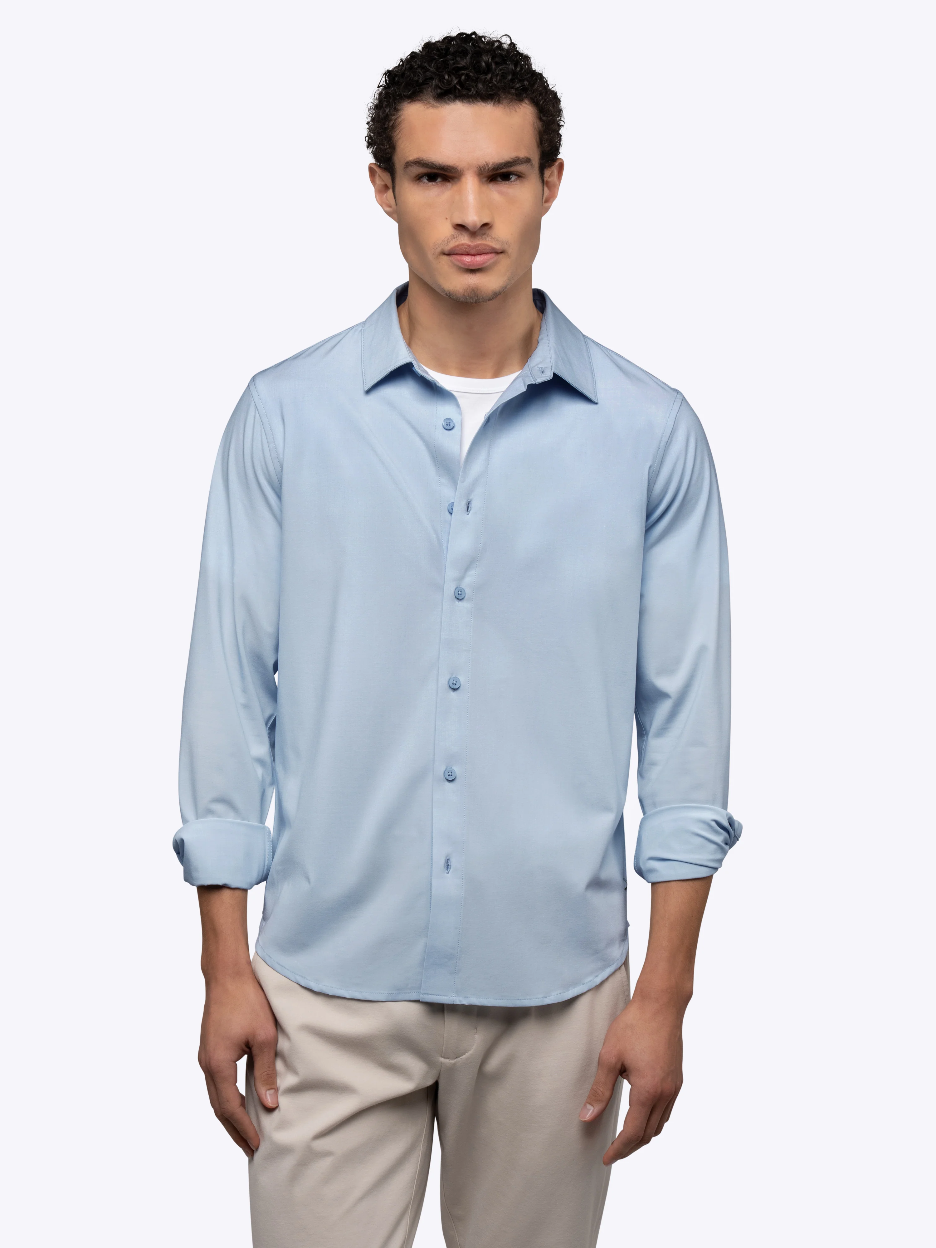 Soho Long Sleeve Button Up | Oxford Blue Signature-Fit - Image 2