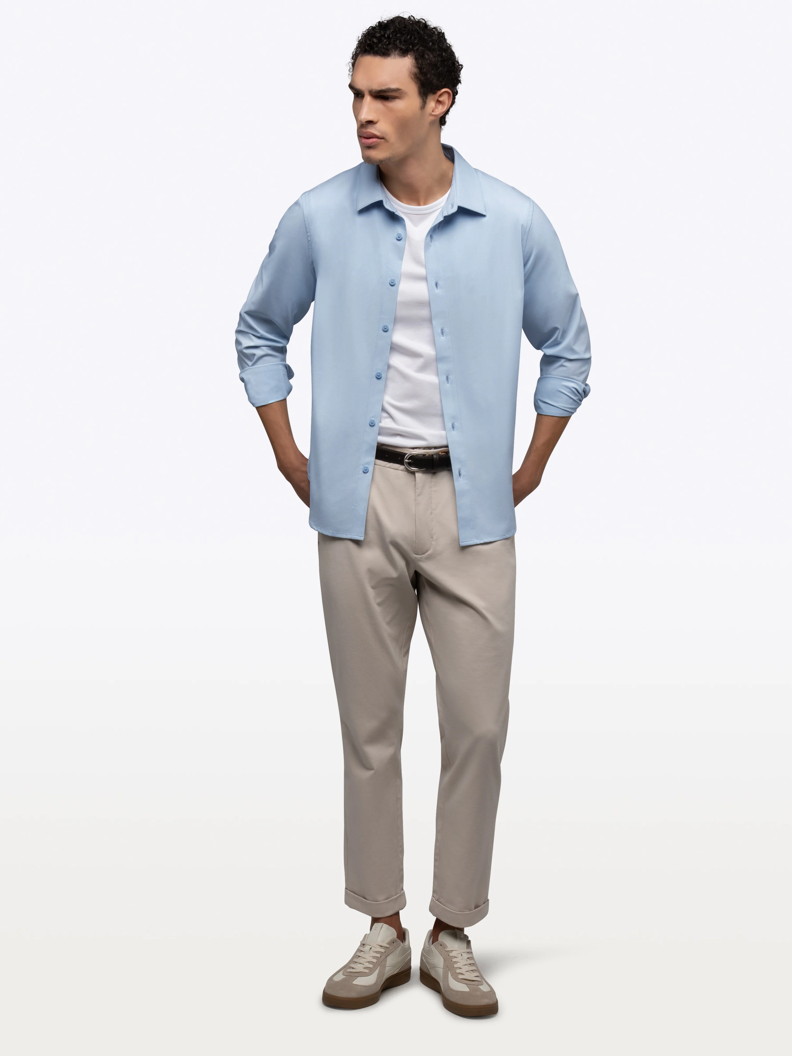 Soho Long Sleeve Button Up | Oxford Blue Signature-Fit - Image 4
