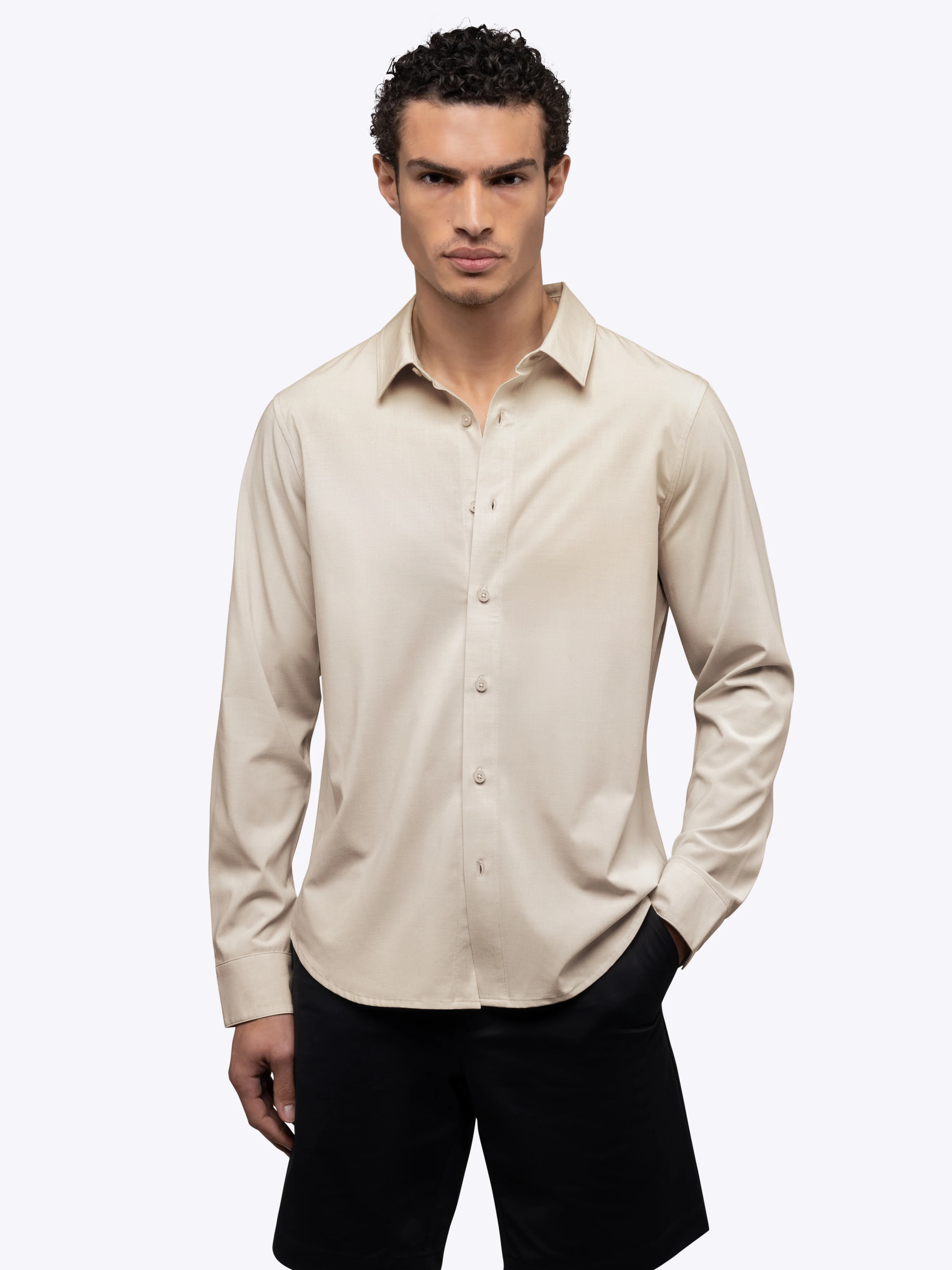 SoHo Long Sleeve Button Up | Sand Dune Signature-fit - Image 3