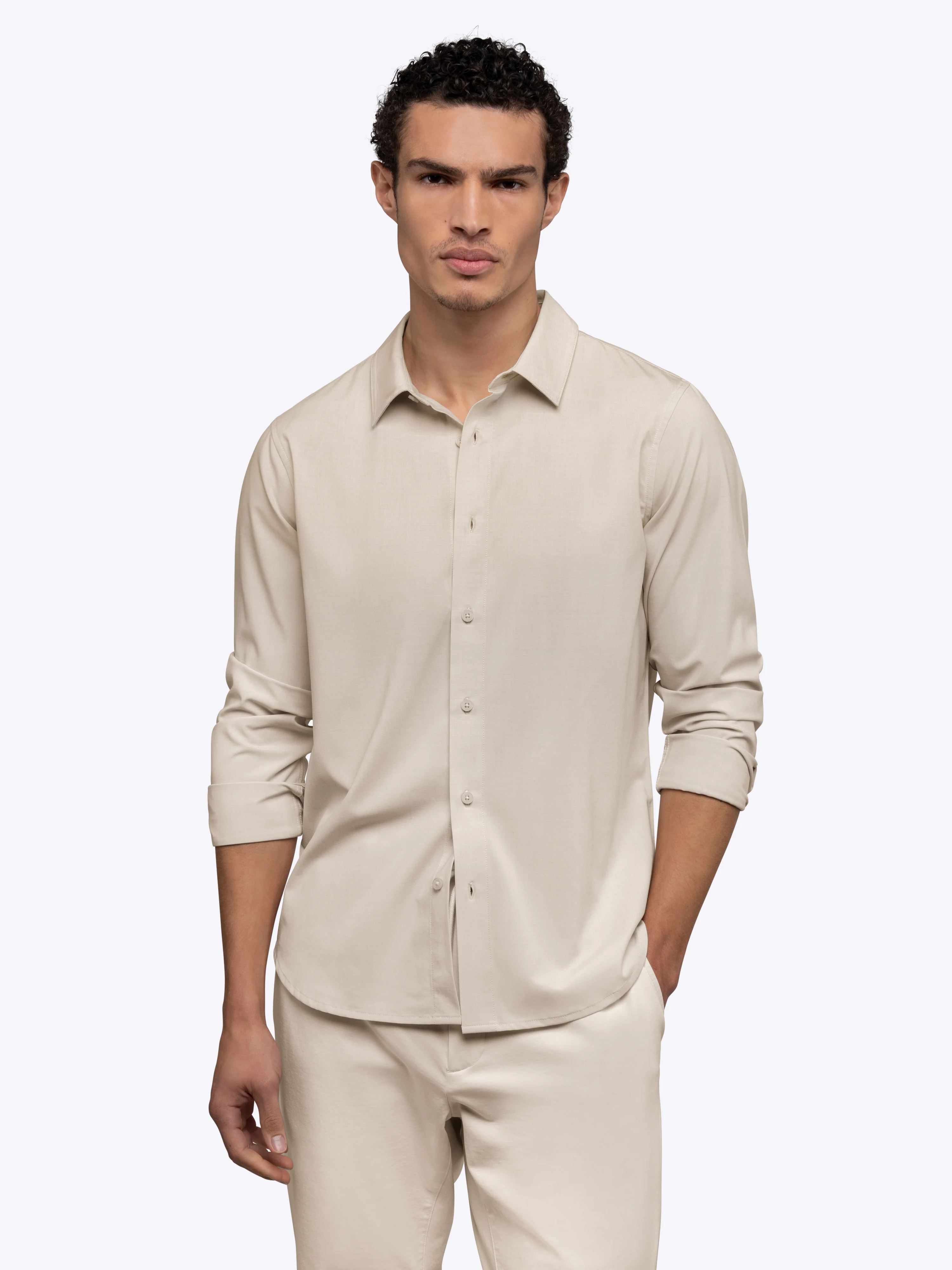 SoHo Long Sleeve Button Up | Sand Dune Signature-fit - Image 5