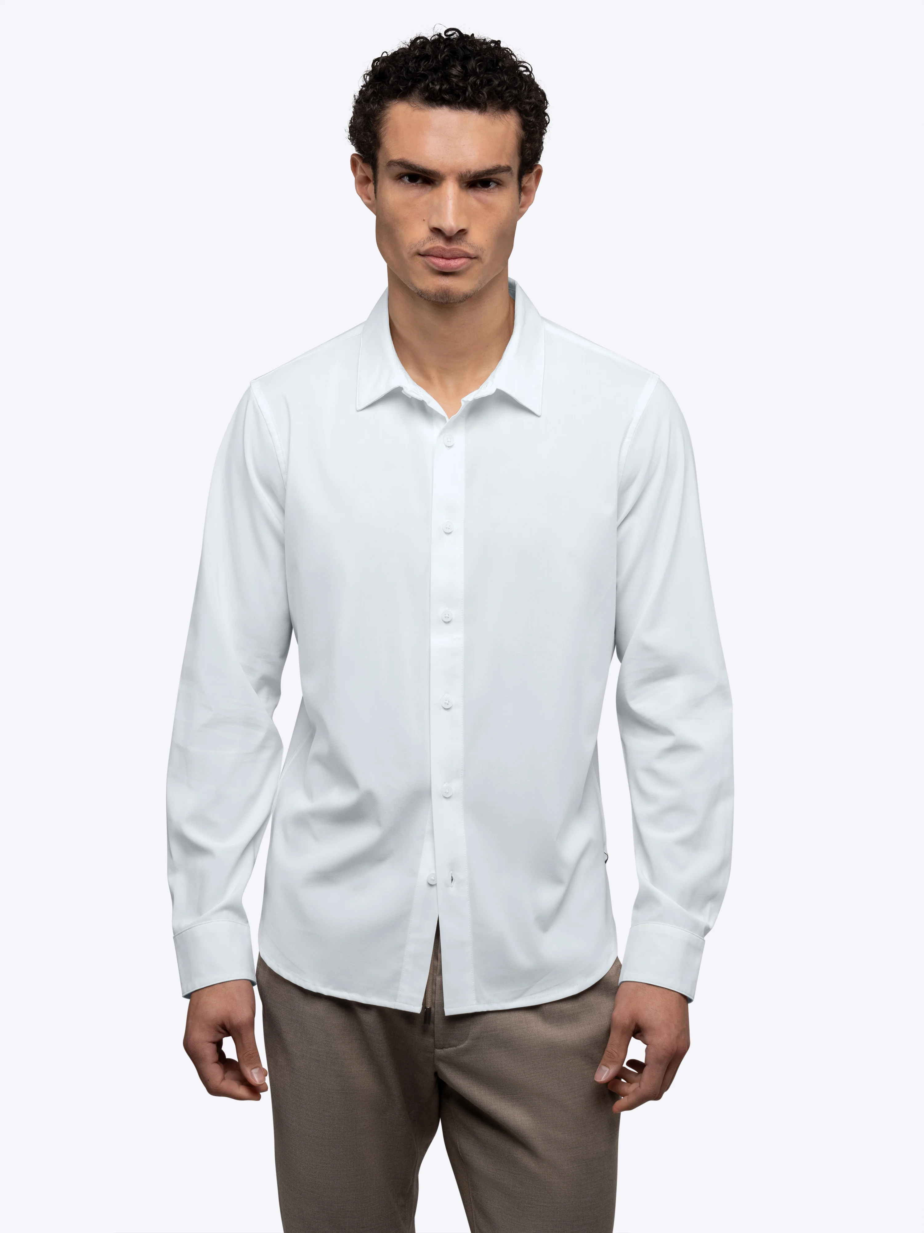 Soho Long Sleeve Button Up | White Signature-fit - Image 3