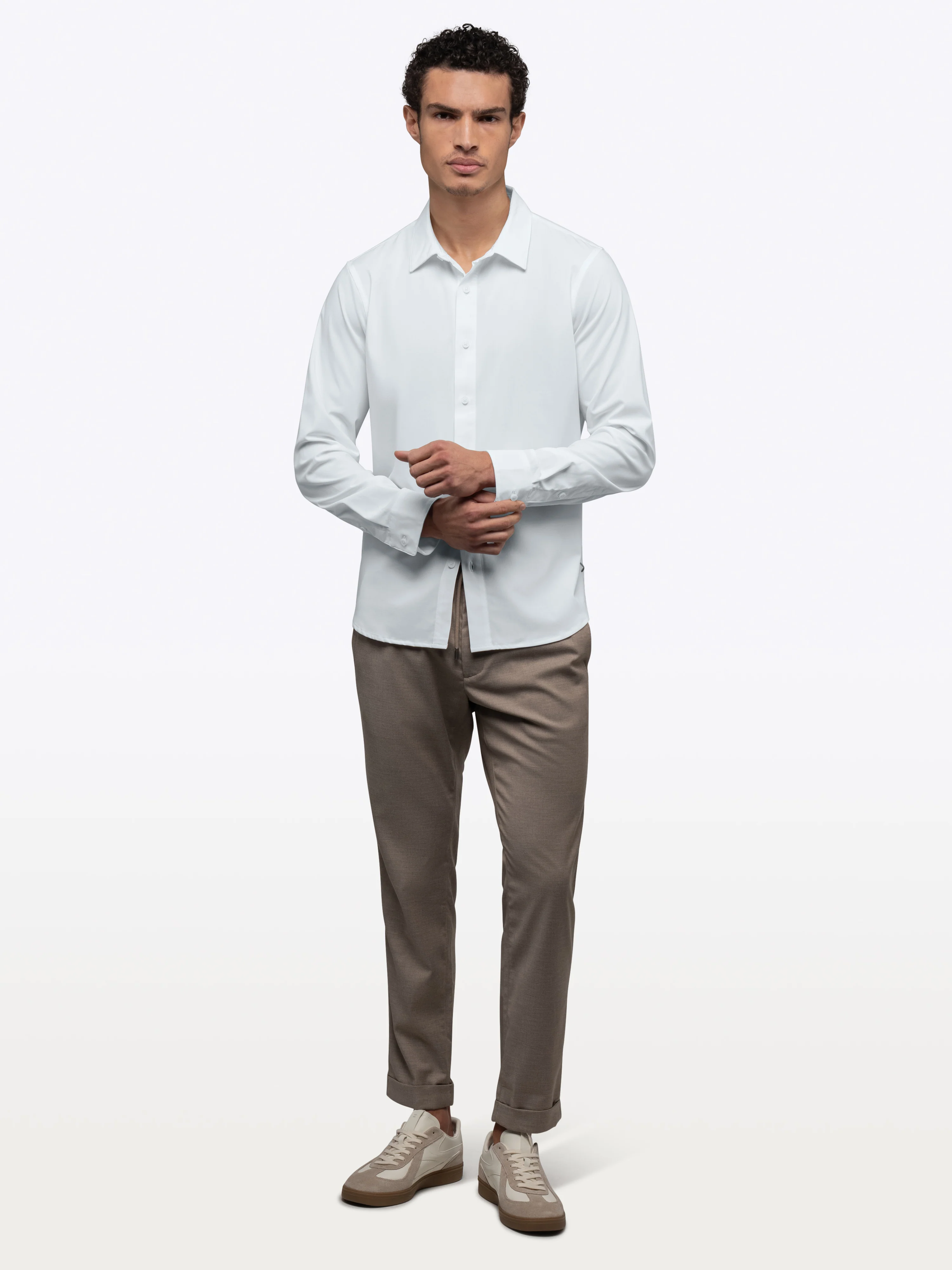 Soho Long Sleeve Button Up | White Signature-fit - Image 5